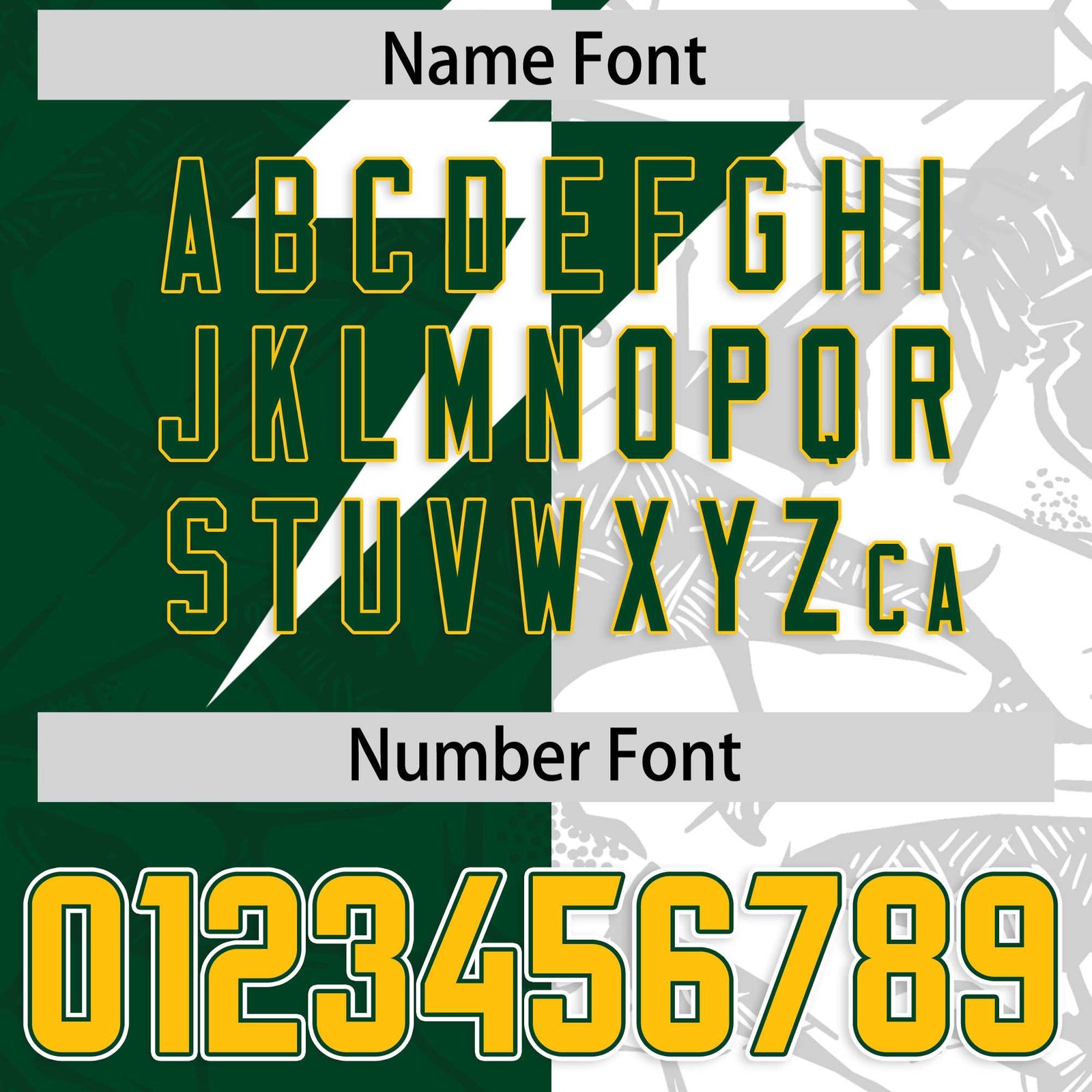 Custom Green White Split Personalized Lightning Pattern Football Jersey