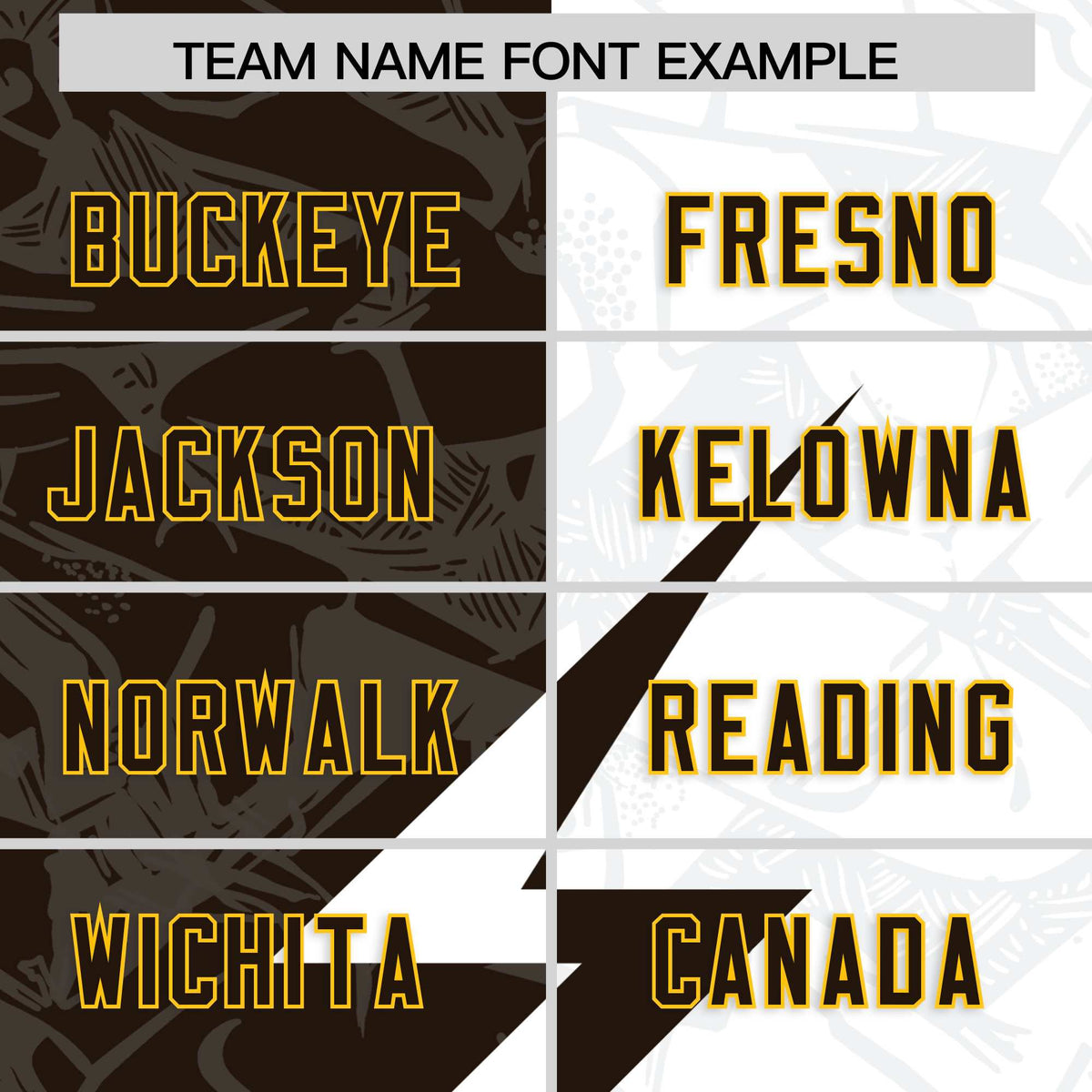 Custom Brown White Split Personalized Lightning Pattern Football Jersey