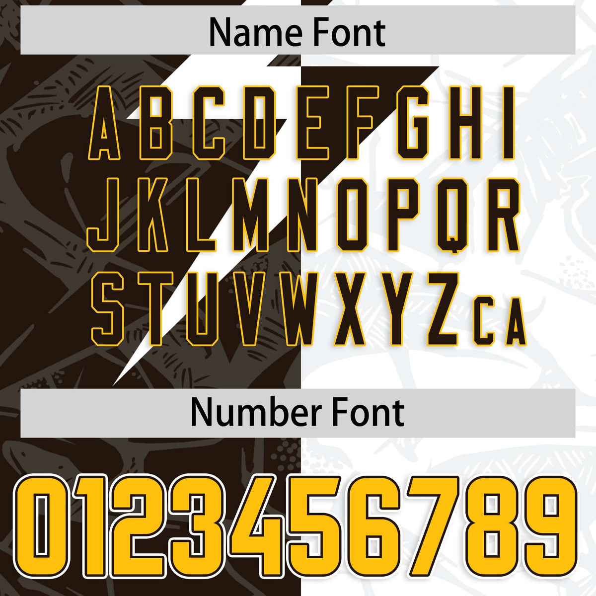 Custom Brown White Split Personalized Lightning Pattern Football Jersey