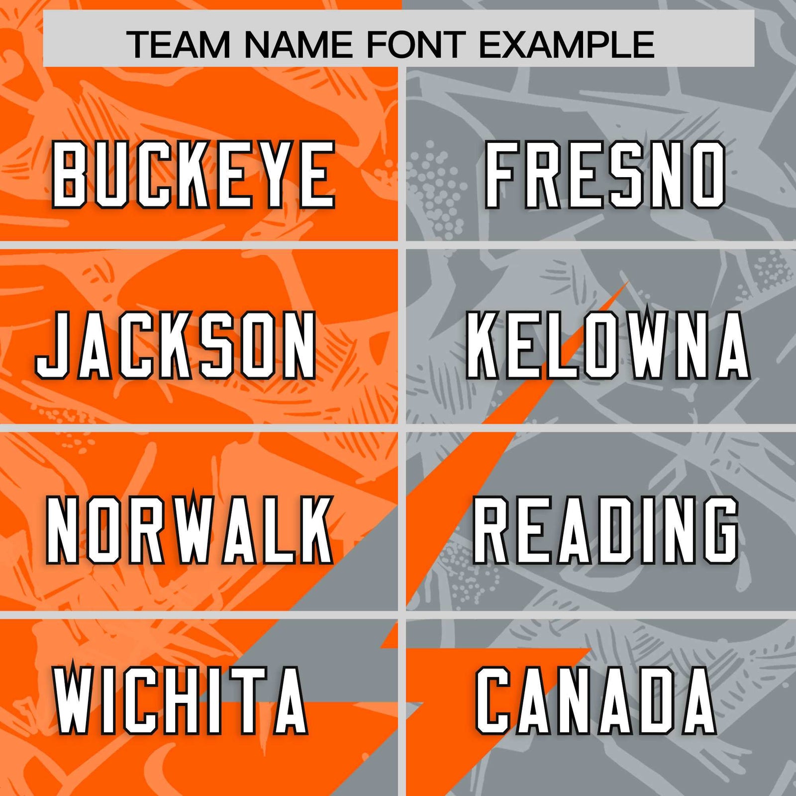 Custom Grey Orange Split Personalized Lightning Pattern Football Jersey