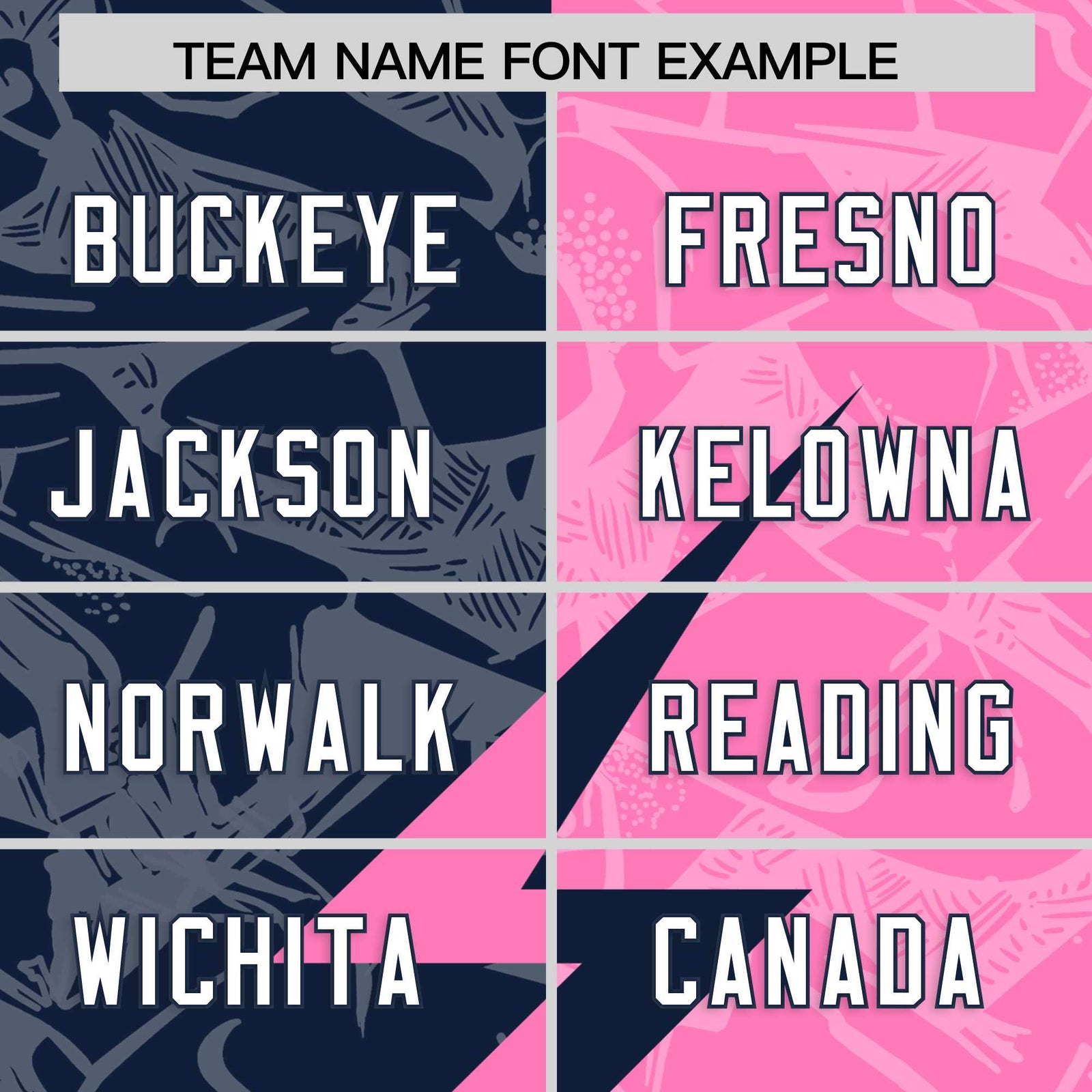 Custom Pink Navy Split Personalized Lightning Pattern Football Jersey