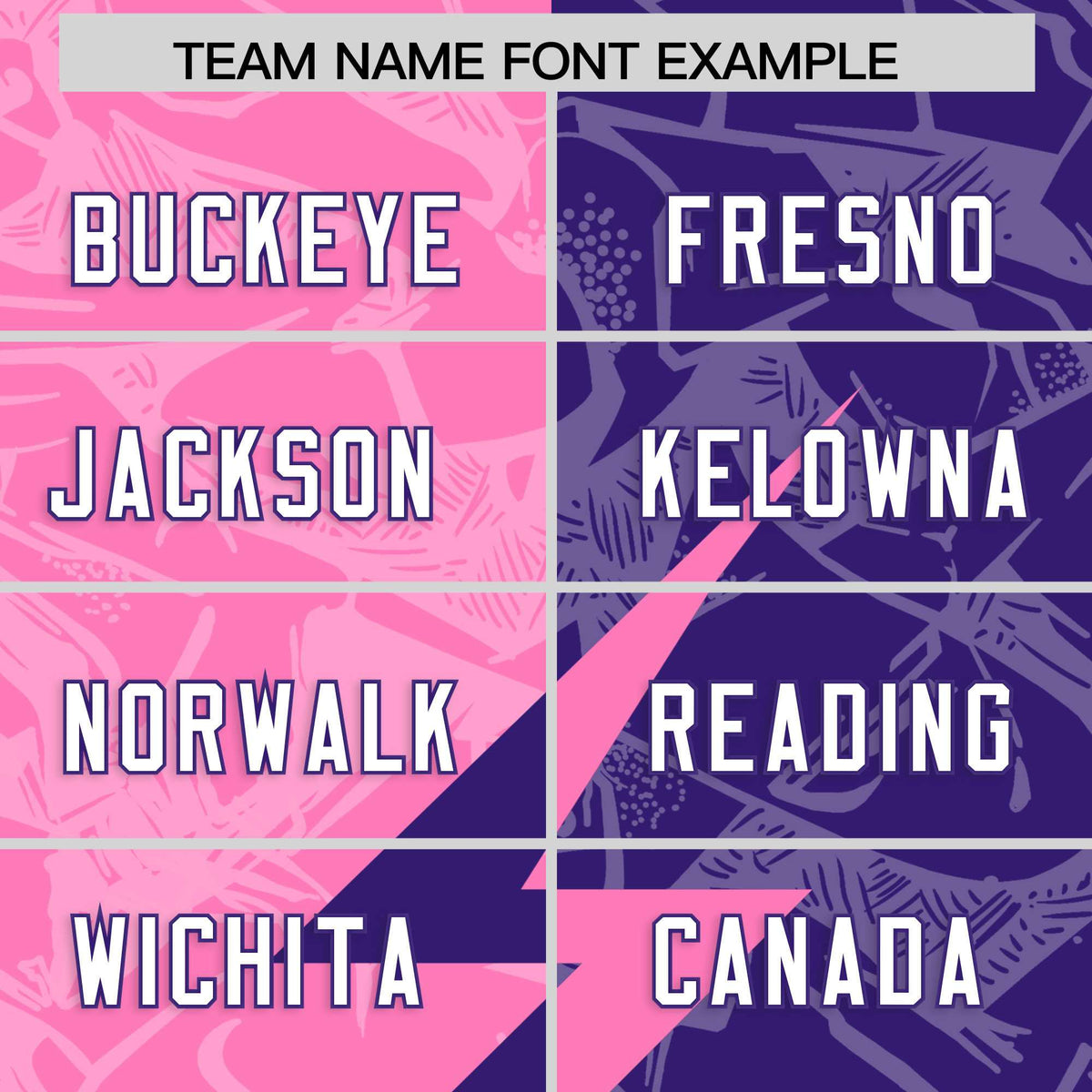 Custom Purple Pink Split Personalized Lightning Pattern Football Jersey