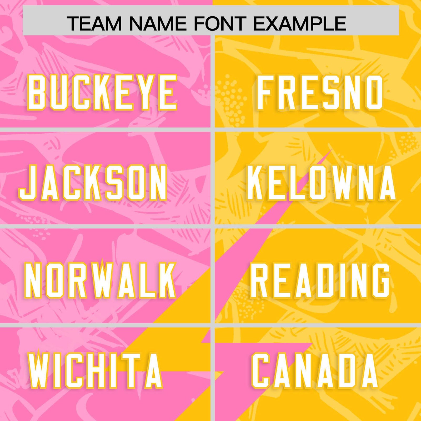 Custom Yellow Pink Split Personalized Lightning Pattern Football Jersey