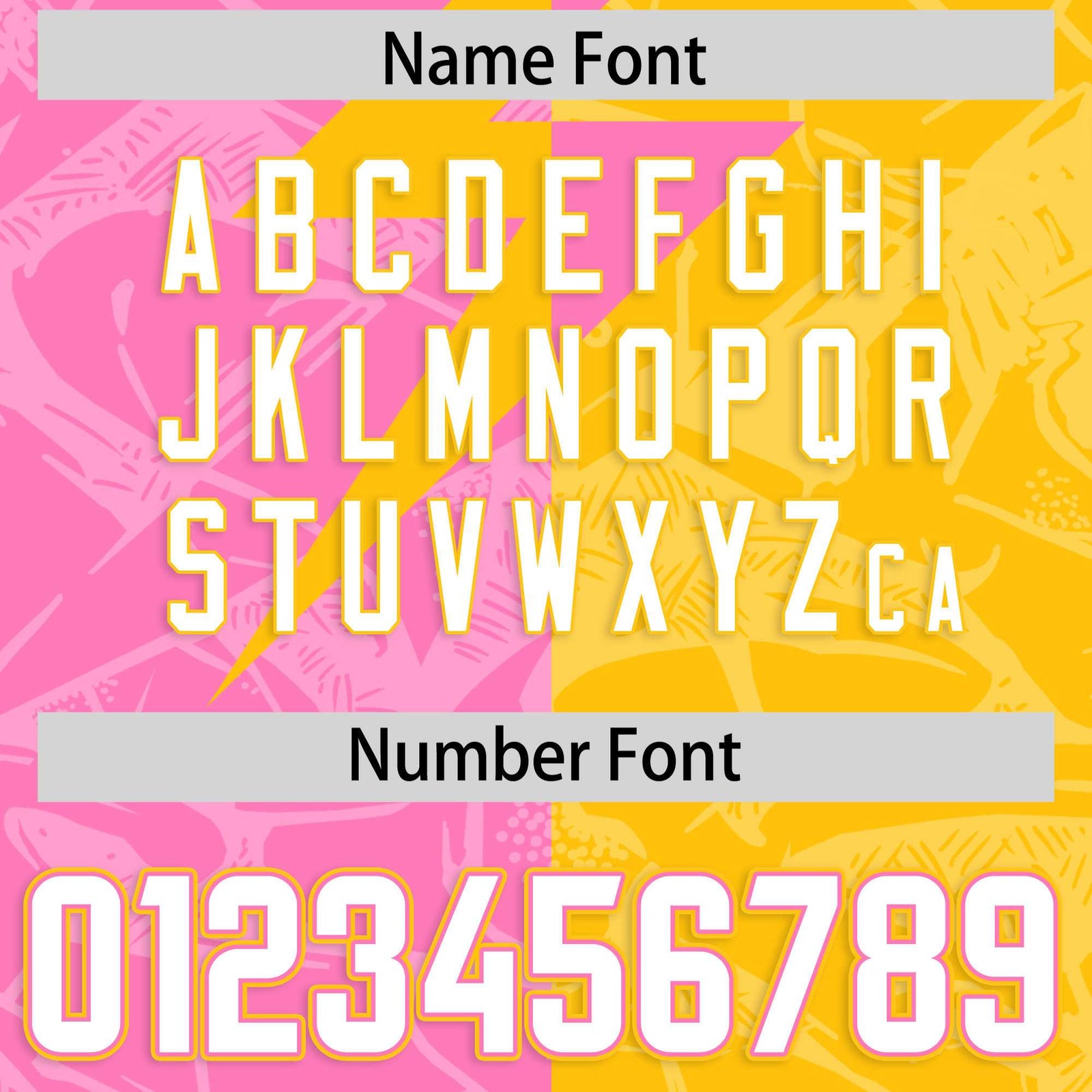 Custom Yellow Pink Split Personalized Lightning Pattern Football Jersey