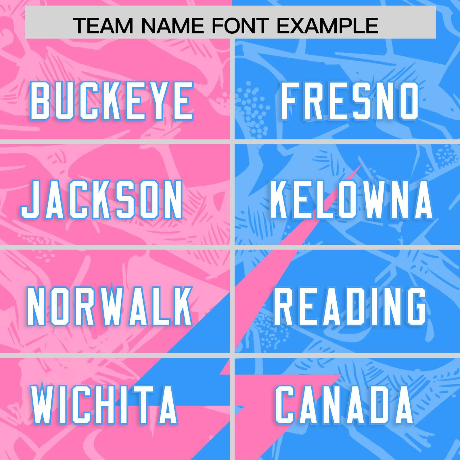 Custom Light Blue Pink Split Personalized Lightning Pattern Football Jersey