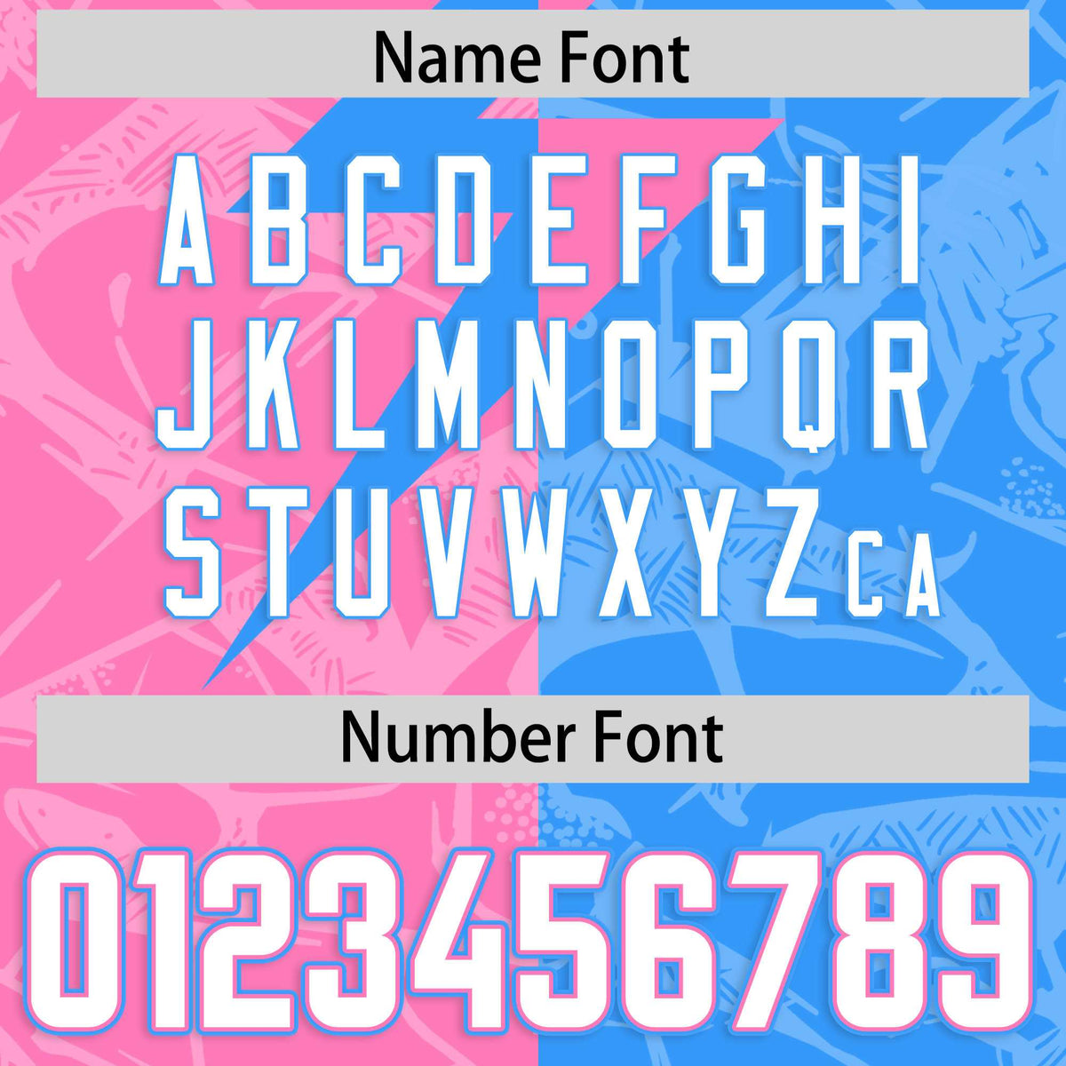 Custom Light Blue Pink Split Personalized Lightning Pattern Football Jersey