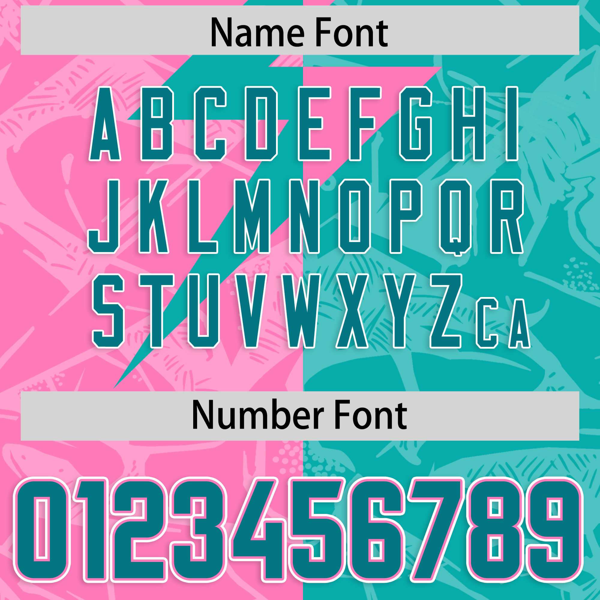 Custom Aqua Pink Split Personalized Lightning Pattern Football Jersey