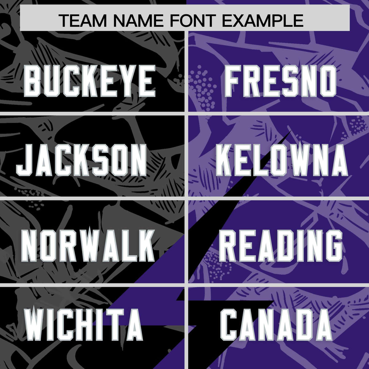 Custom Purple Black Split Personalized Lightning Pattern Football Jersey