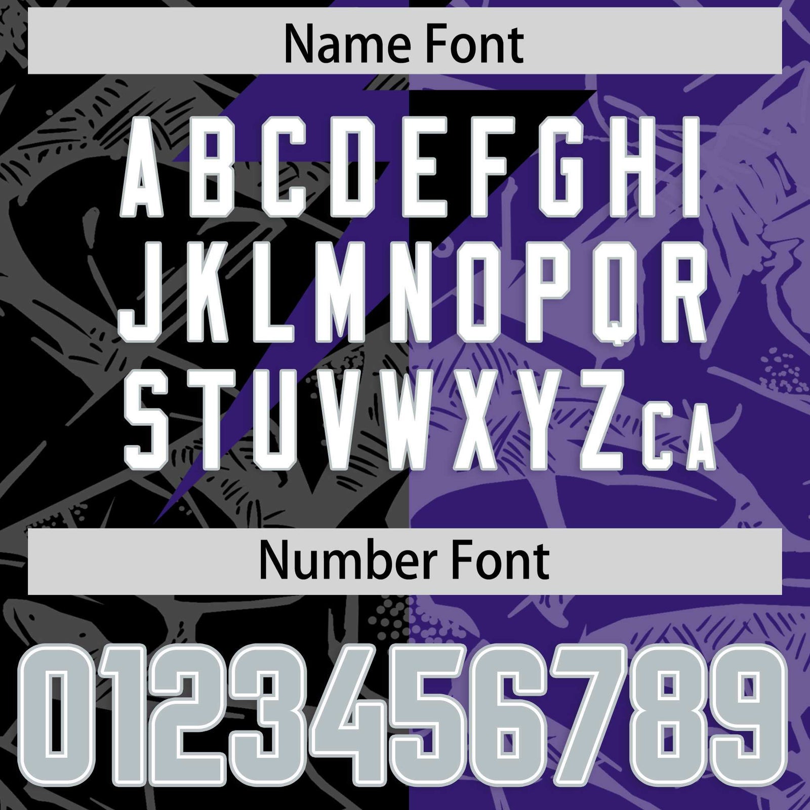 Custom Purple Black Split Personalized Lightning Pattern Football Jersey