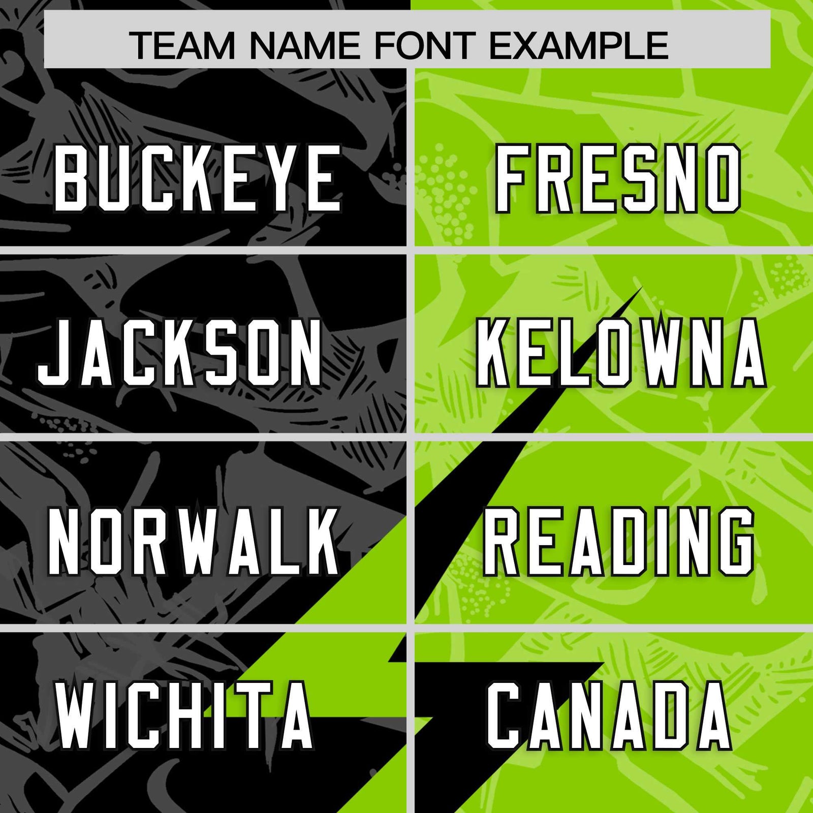 Custom Neon Green Black Split Personalized Lightning Pattern Football Jersey