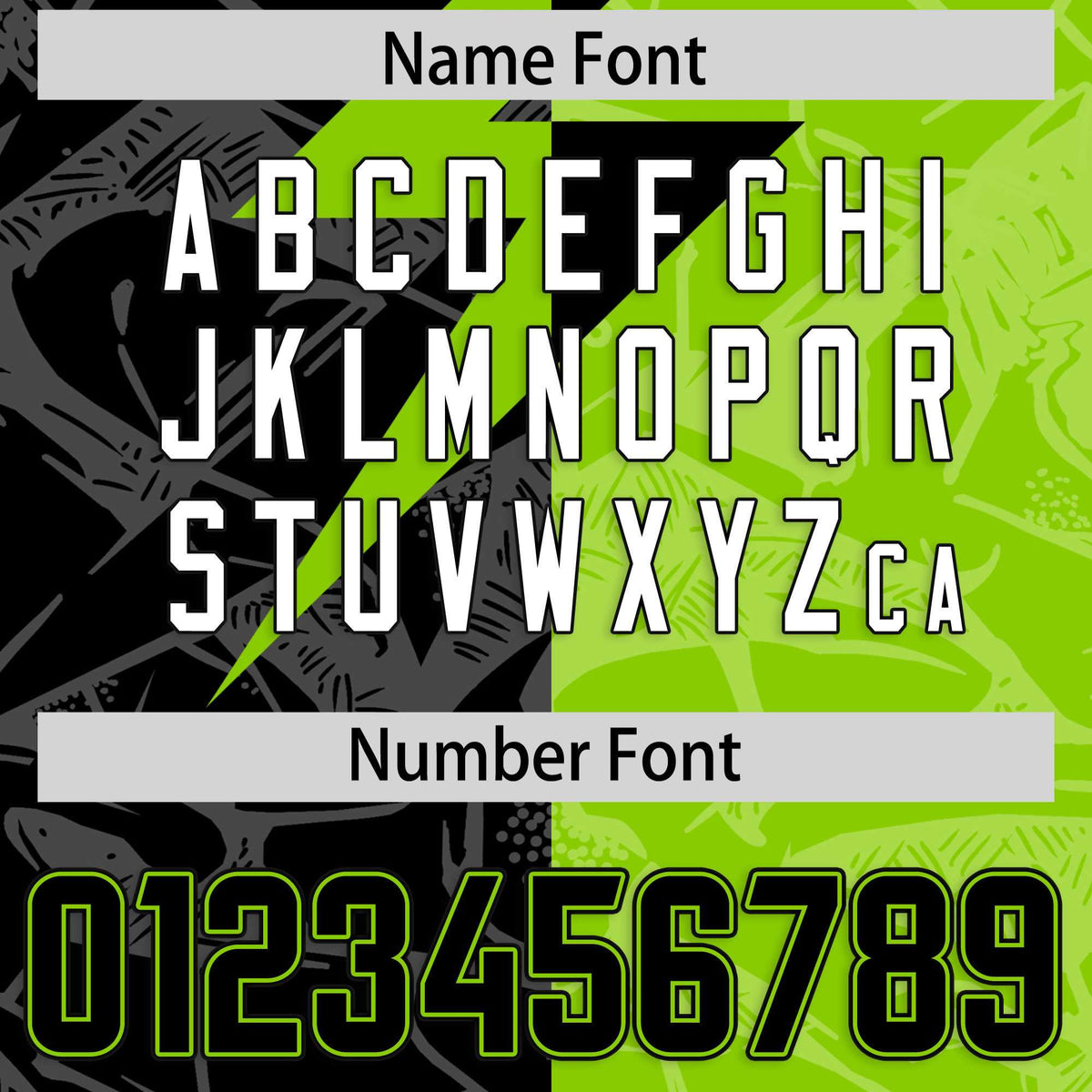 Custom Neon Green Black Split Personalized Lightning Pattern Football Jersey