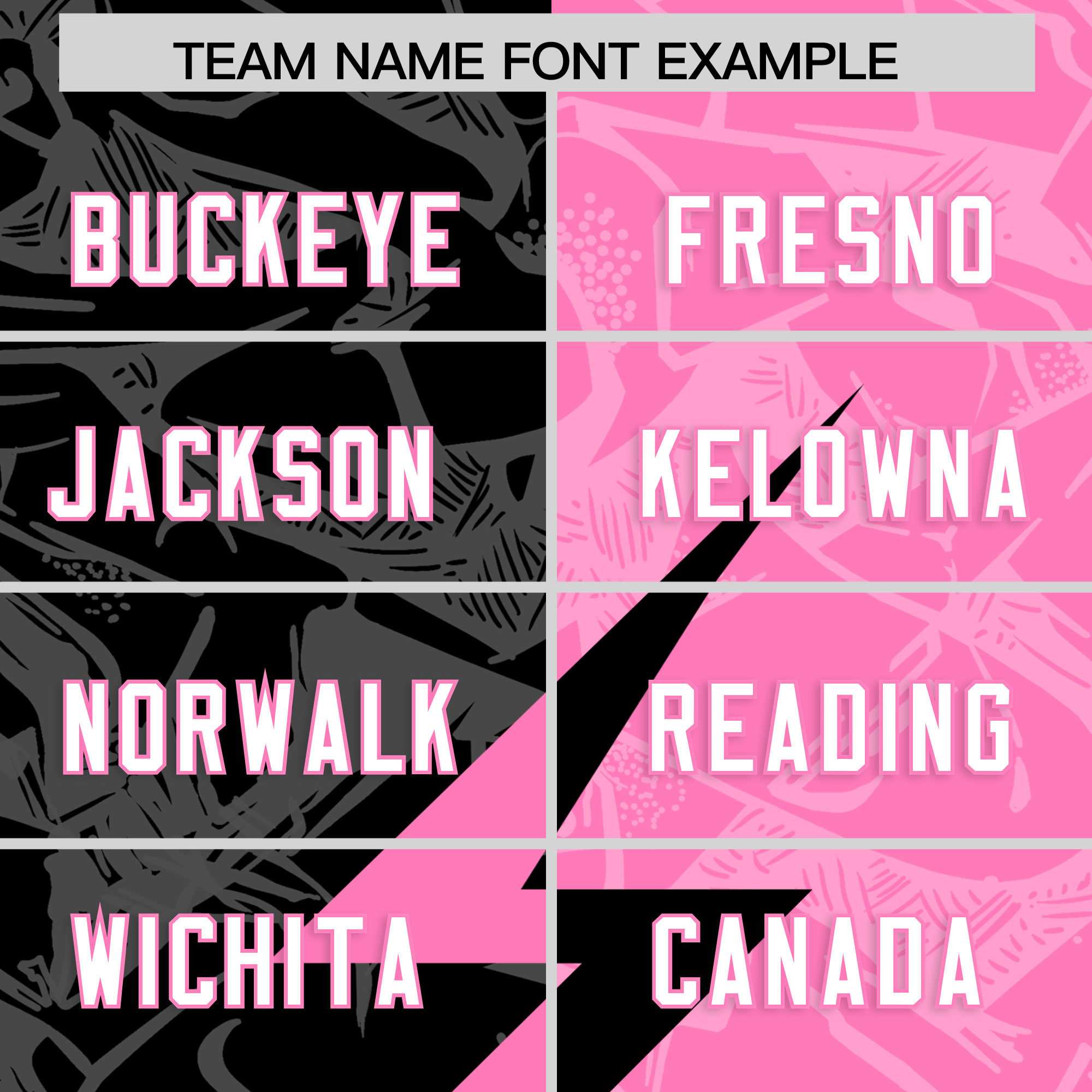 Custom Pink Black Split Personalized Lightning Pattern Football Jersey