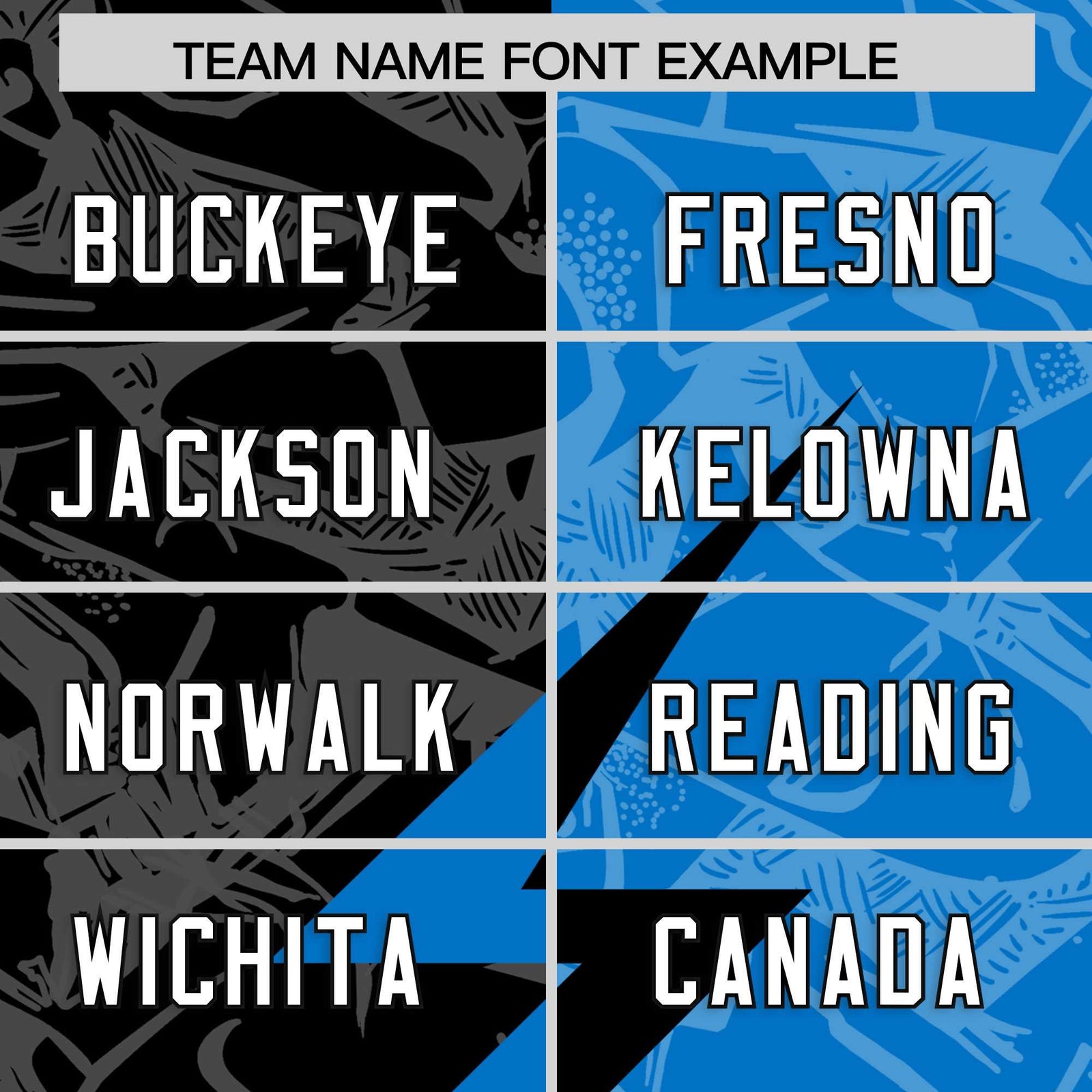 Custom Panther Blue Black Split Personalized Lightning Pattern Football Jersey