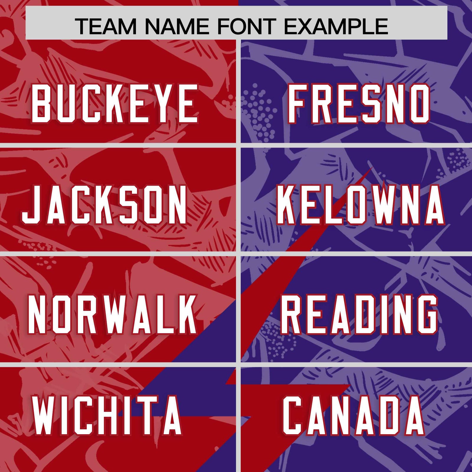 Custom Red Purple Split Personalized Lightning Pattern Football Jersey