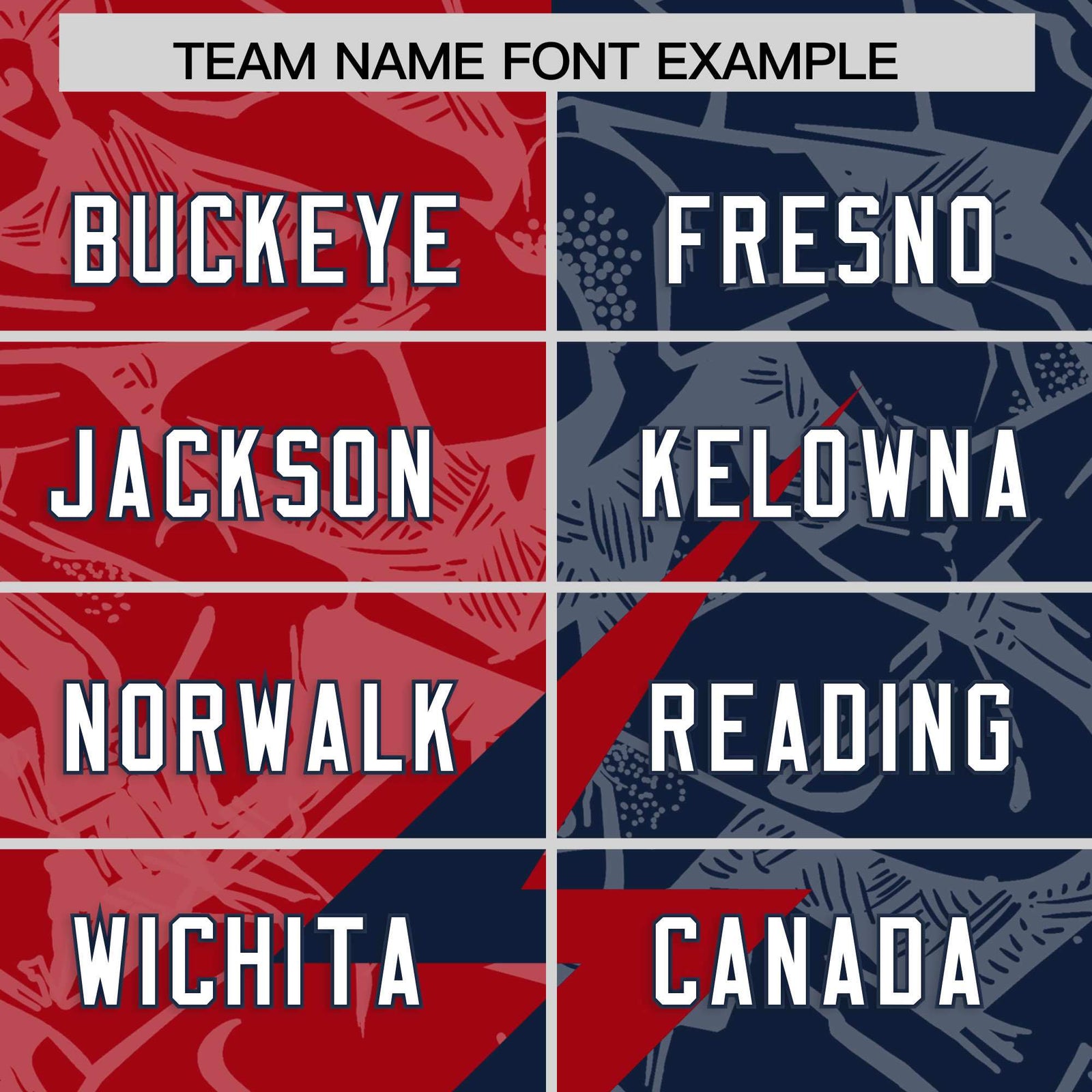 Custom Navy Red Split Personalized Lightning Pattern Football Jersey