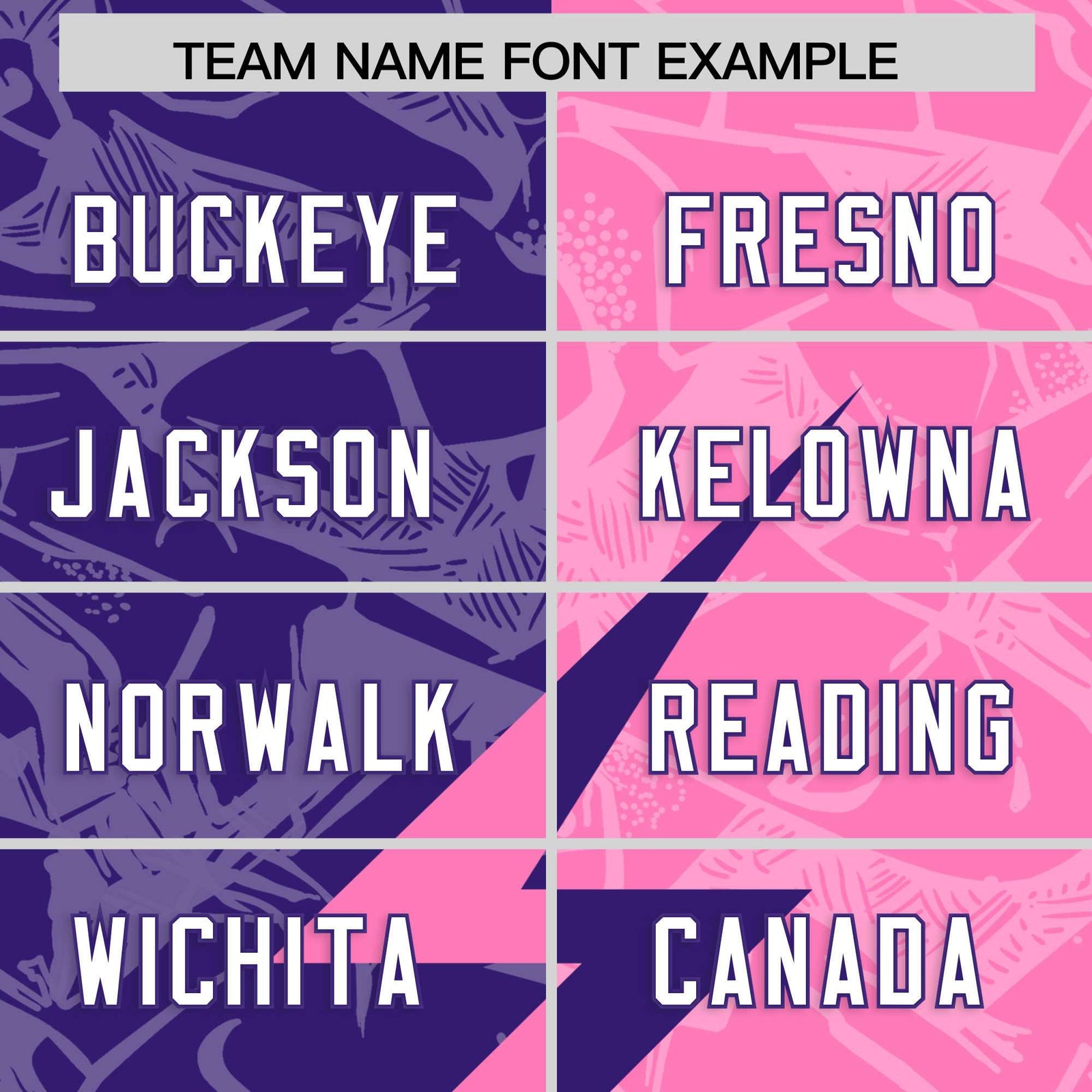 Custom Pink Purple Split Personalized Lightning Pattern Football Jersey