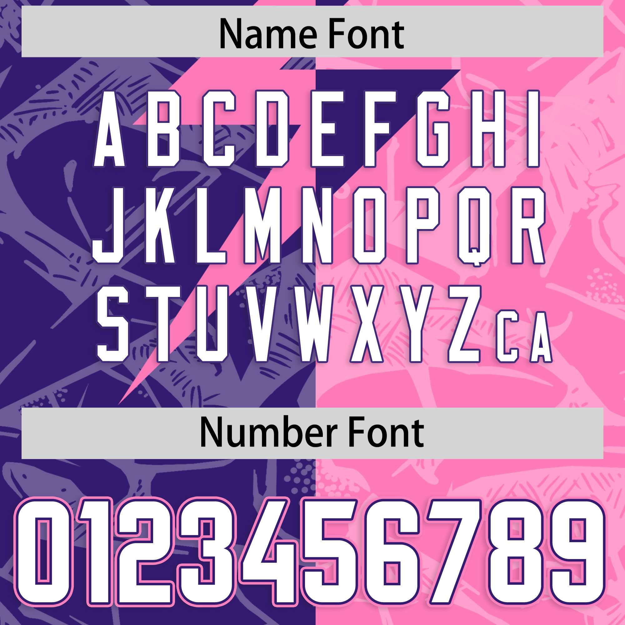 Custom Pink Purple Split Personalized Lightning Pattern Football Jersey