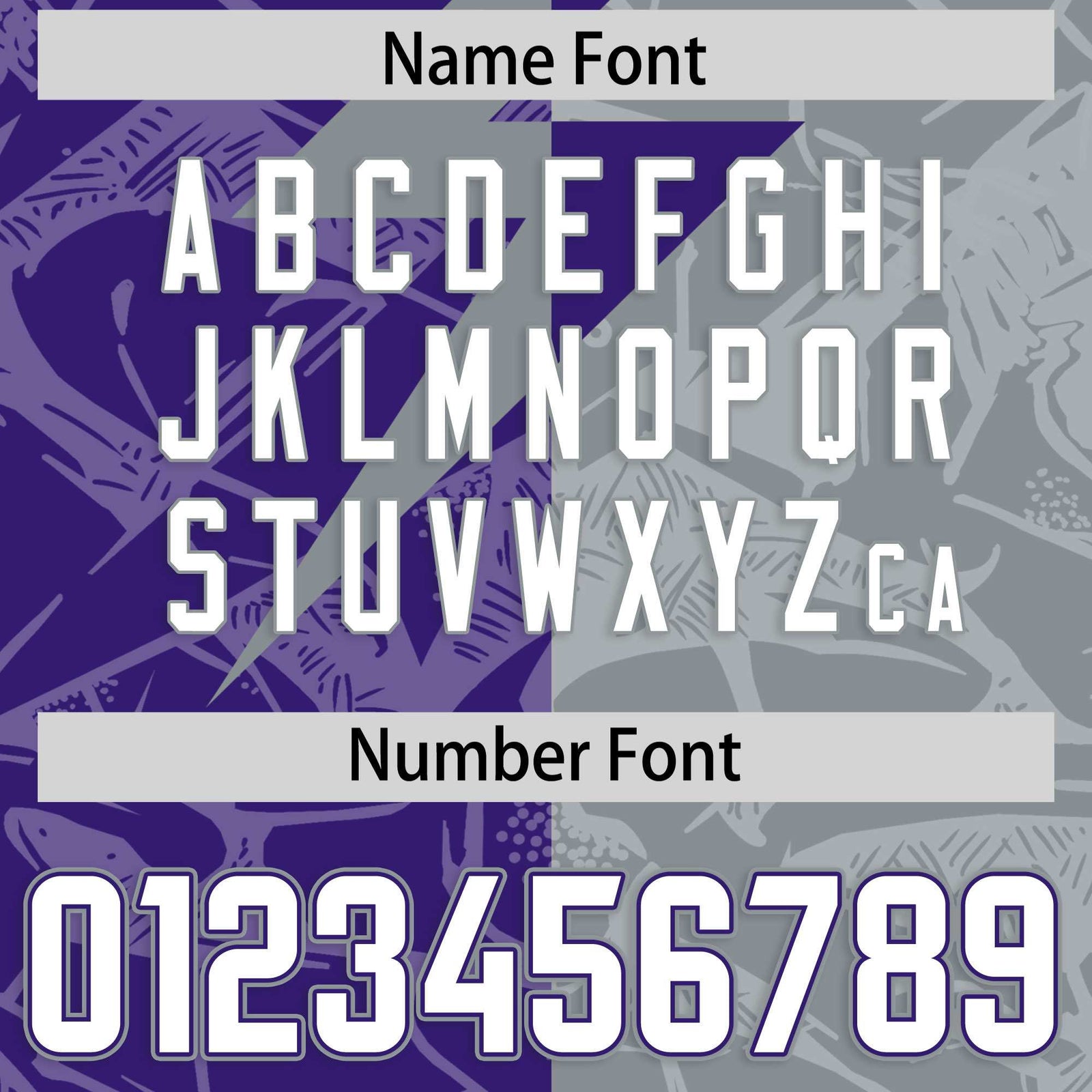 Custom Purple Gray Split Personalized Lightning Pattern Football Jersey