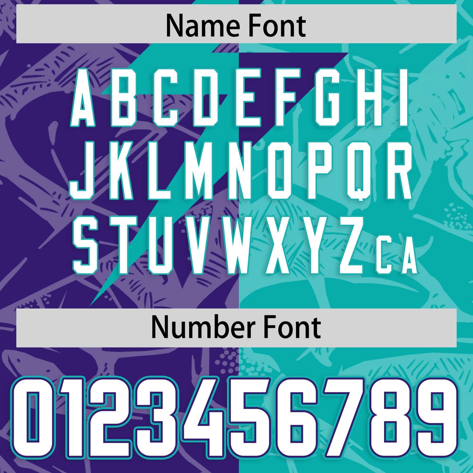 Custom Aqua Purple Split Personalized Lightning Pattern Football Jersey