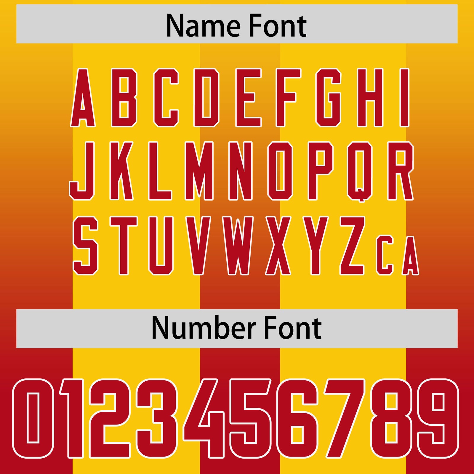 Custom Yellow Red Vertical Width Stripe Gradient Fashion Personalized Team Football Jersey