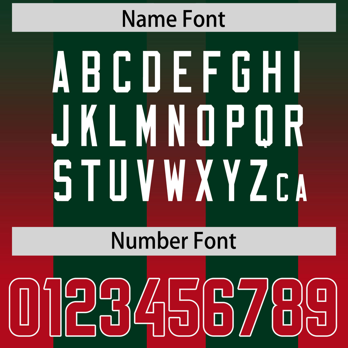 Custom Green Red Vertical Width Stripe Gradient Fashion Personalized Team Football Jersey