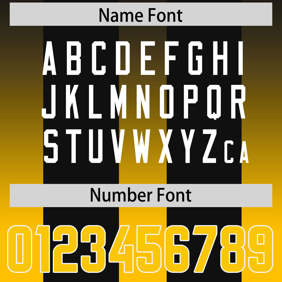 Custom Black Yellow Vertical Width Stripe Gradient Fashion Personalized Team Football Jersey