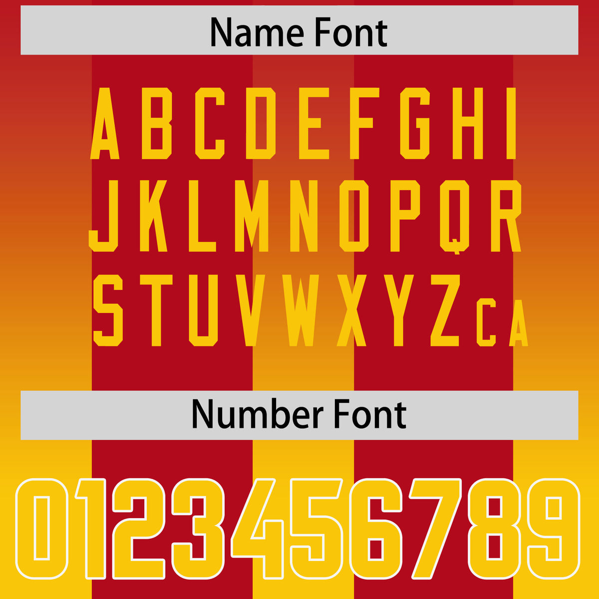 Custom Red Yellow Vertical Width Stripe Gradient Fashion Personalized Team Football Jersey