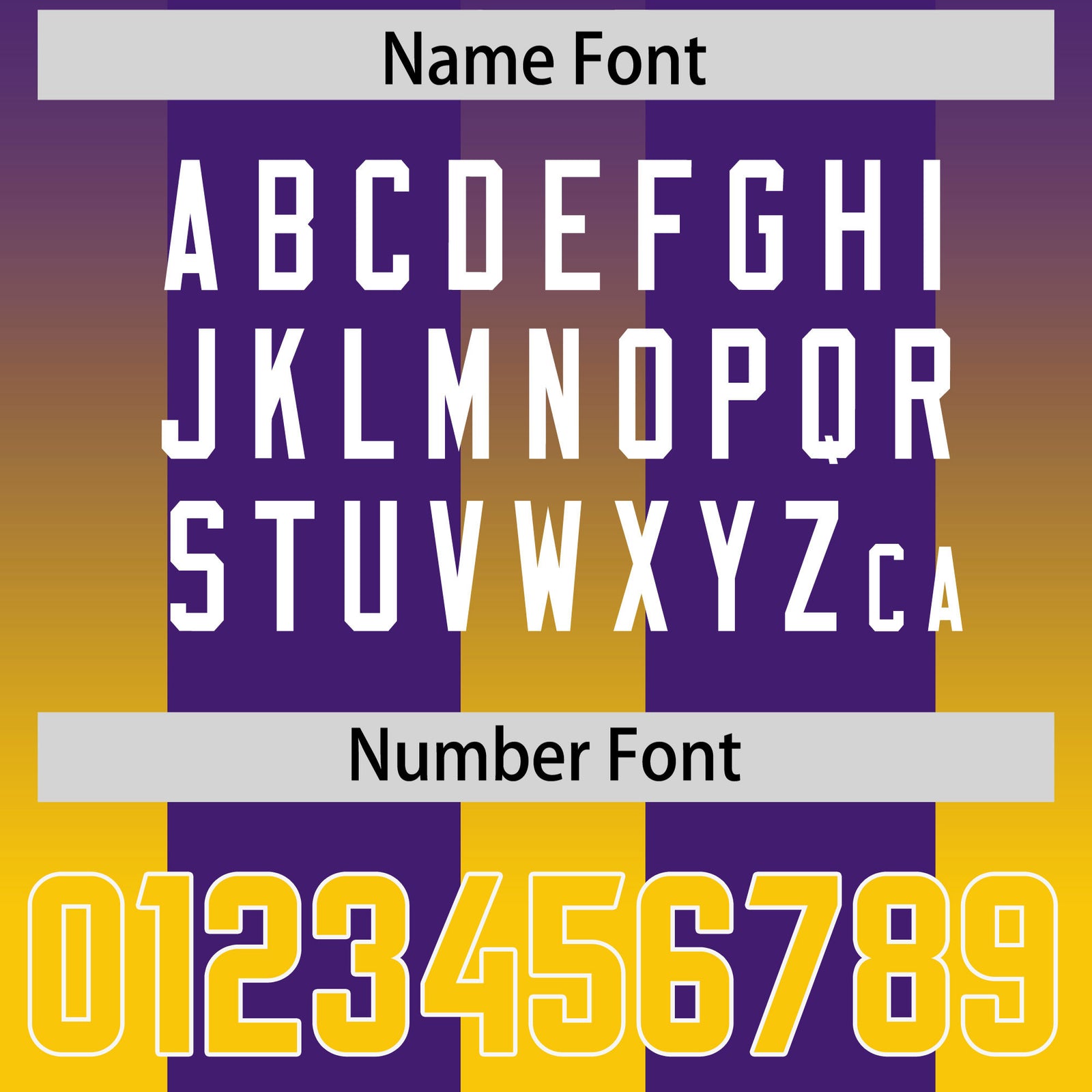 Custom Purple Yellow Vertical Width Stripe Gradient Fashion Personalized Team Football Jersey