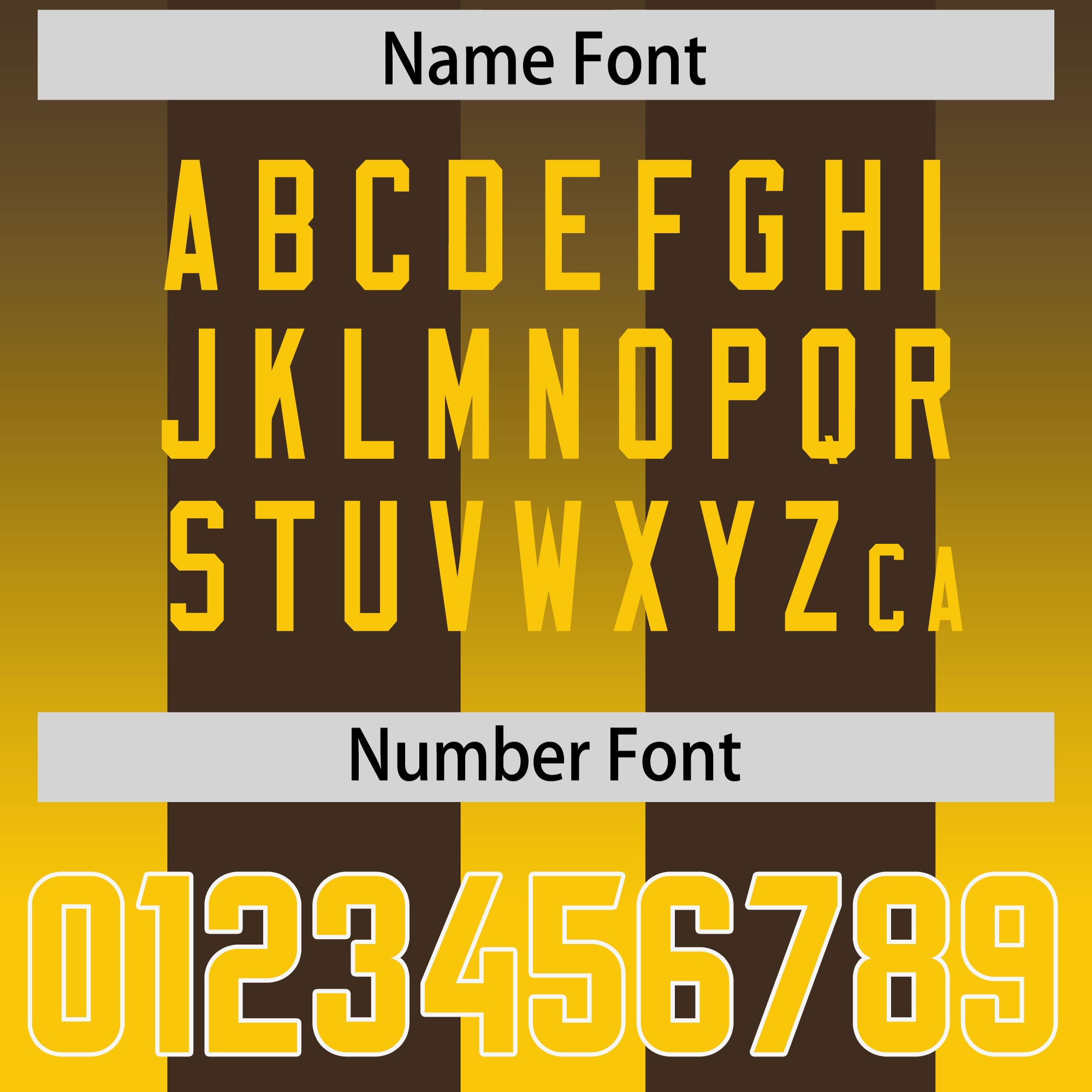 Custom Brown Yellow Vertical Width Stripe Gradient Fashion Personalized Team Football Jersey