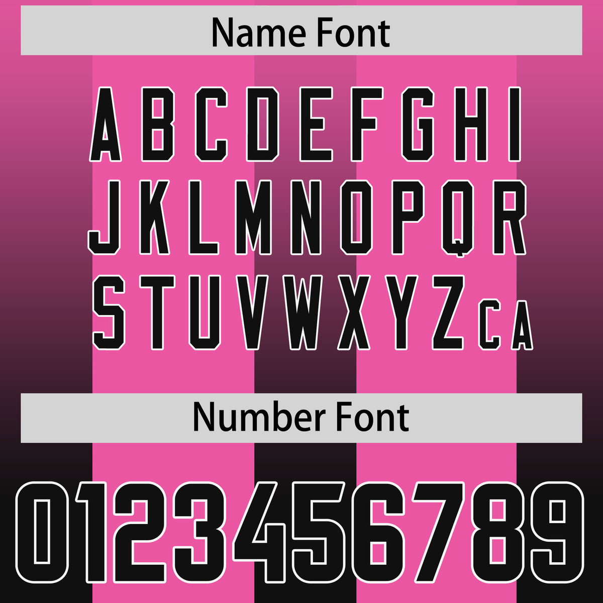 Custom Pink Black Vertical Width Stripe Gradient Fashion Personalized Team Football Jersey