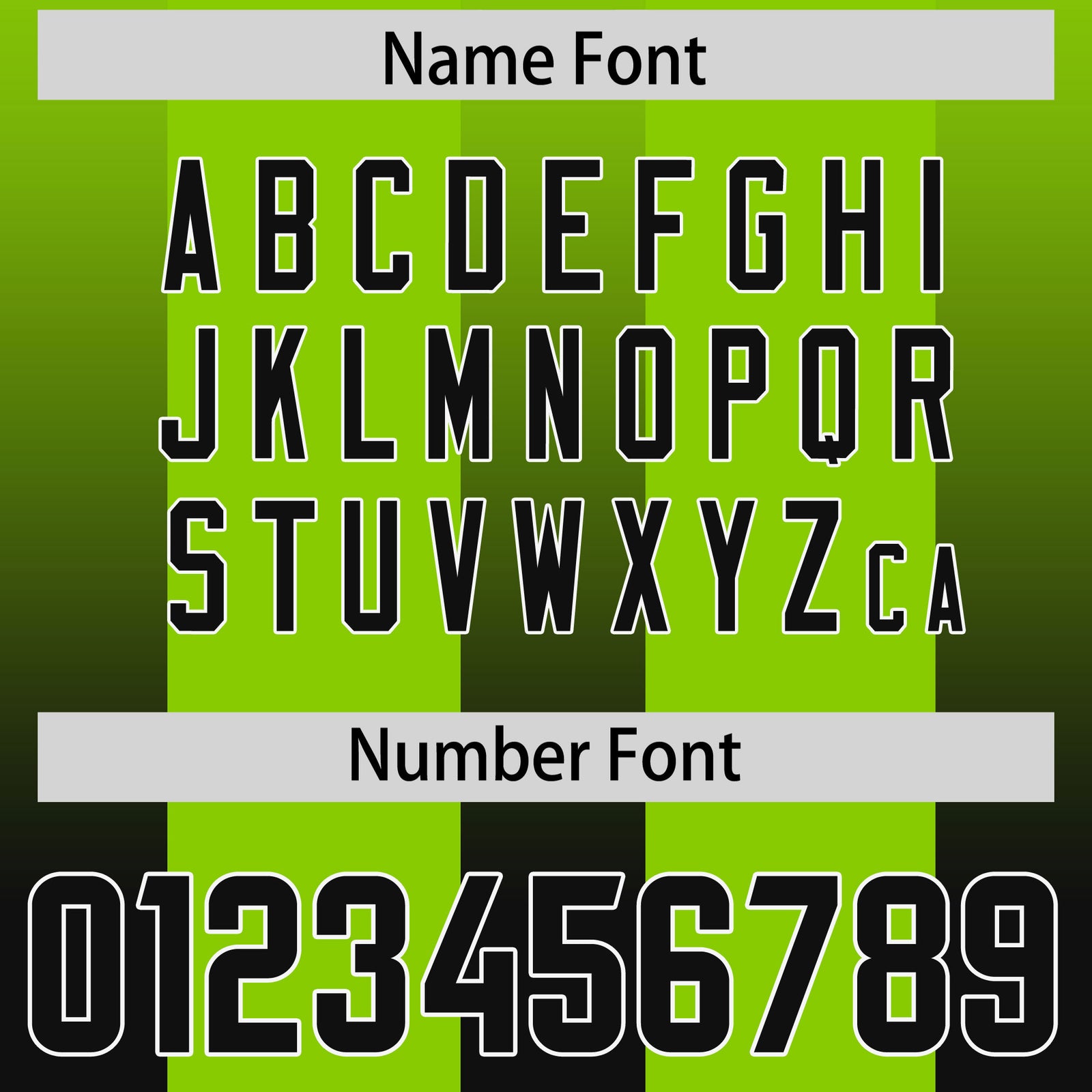 Custom Neon Green Black Vertical Width Stripe Gradient Fashion Personalized Team Football Jersey