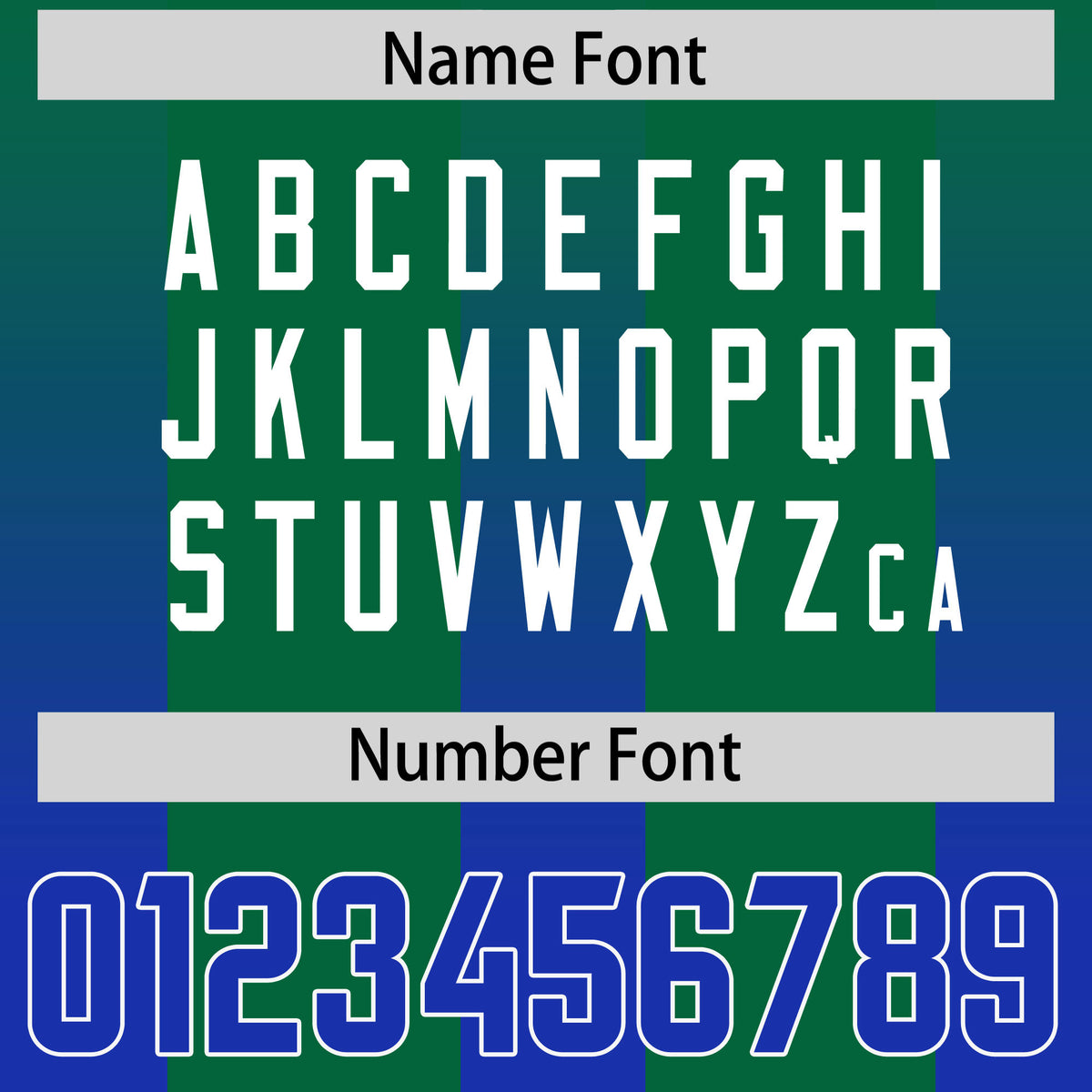 Custom Kelly Green Royal Vertical Width Stripe Gradient Fashion Personalized Team Football Jersey