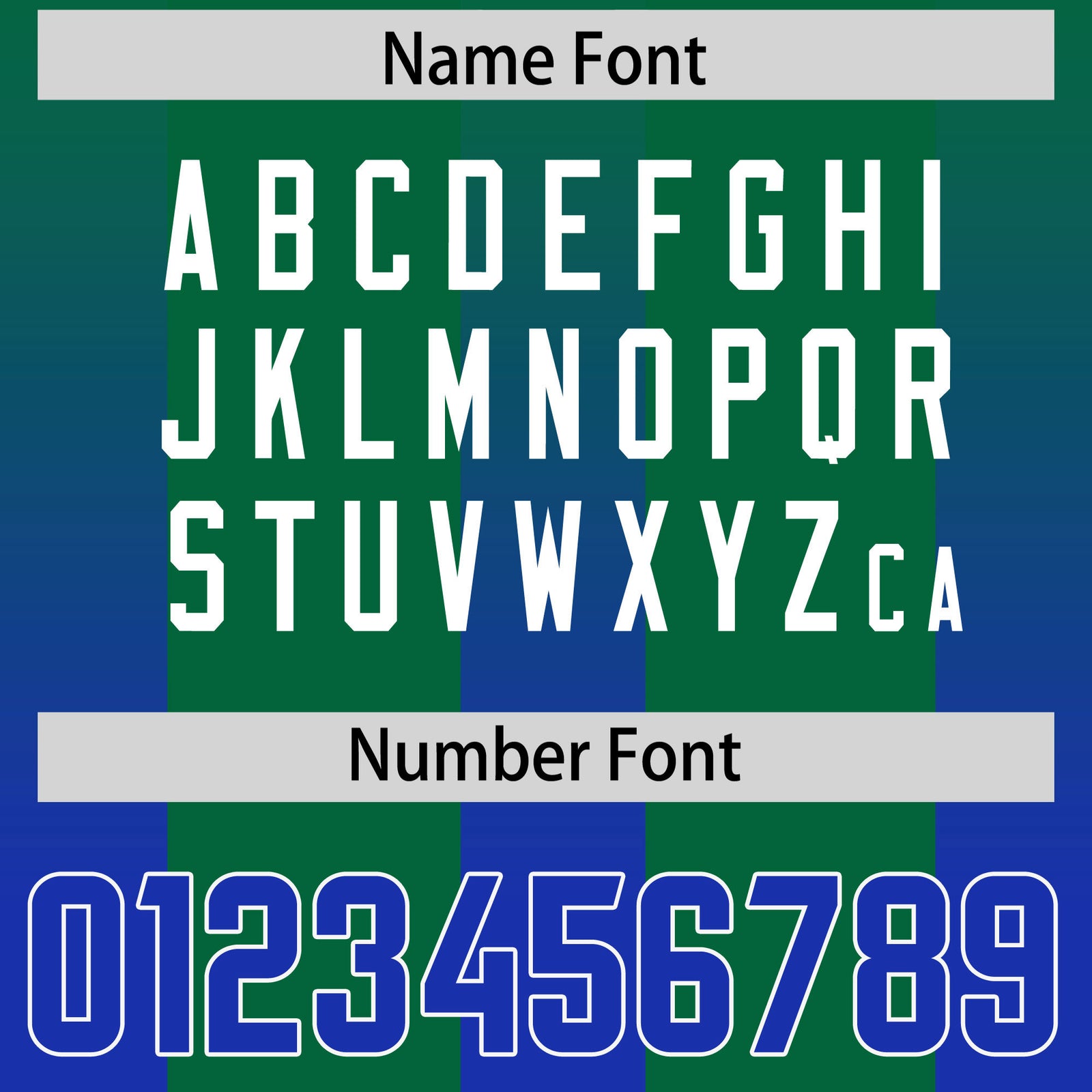 Custom Kelly Green Royal Vertical Width Stripe Gradient Fashion Personalized Team Football Jersey