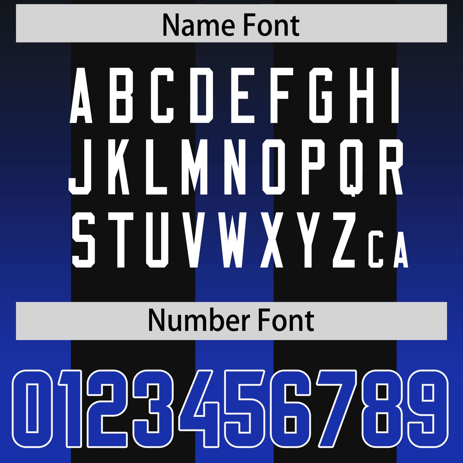 Custom Black Royal Vertical Width Stripe Gradient Fashion Personalized Team Football Jersey