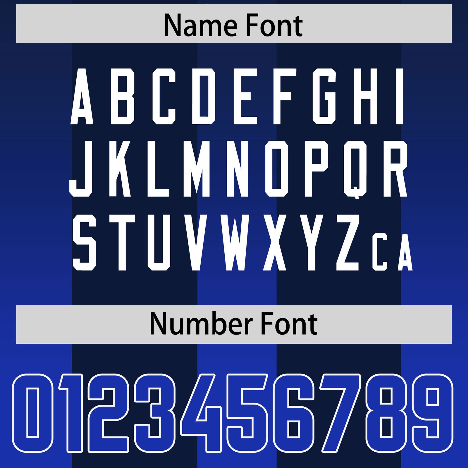 Custom Navy Royal Vertical Width Stripe Gradient Fashion Personalized Team Football Jersey