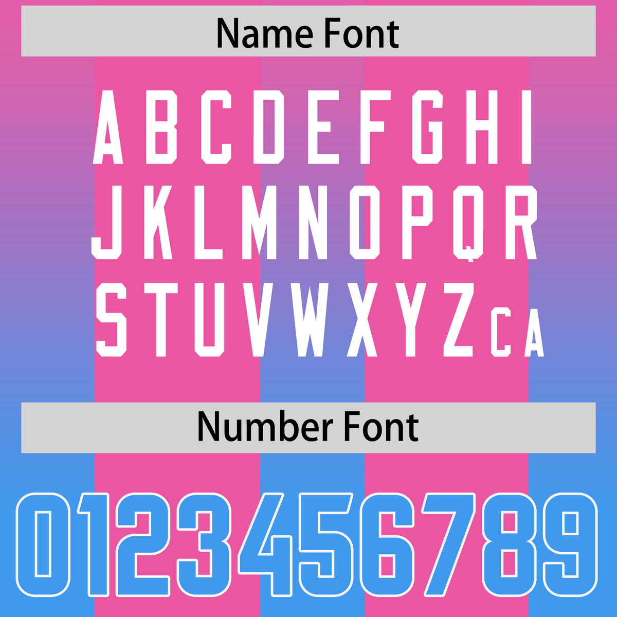 Custom Pink Light Blue Vertical Width Stripe Gradient Fashion Personalized Team Football Jersey