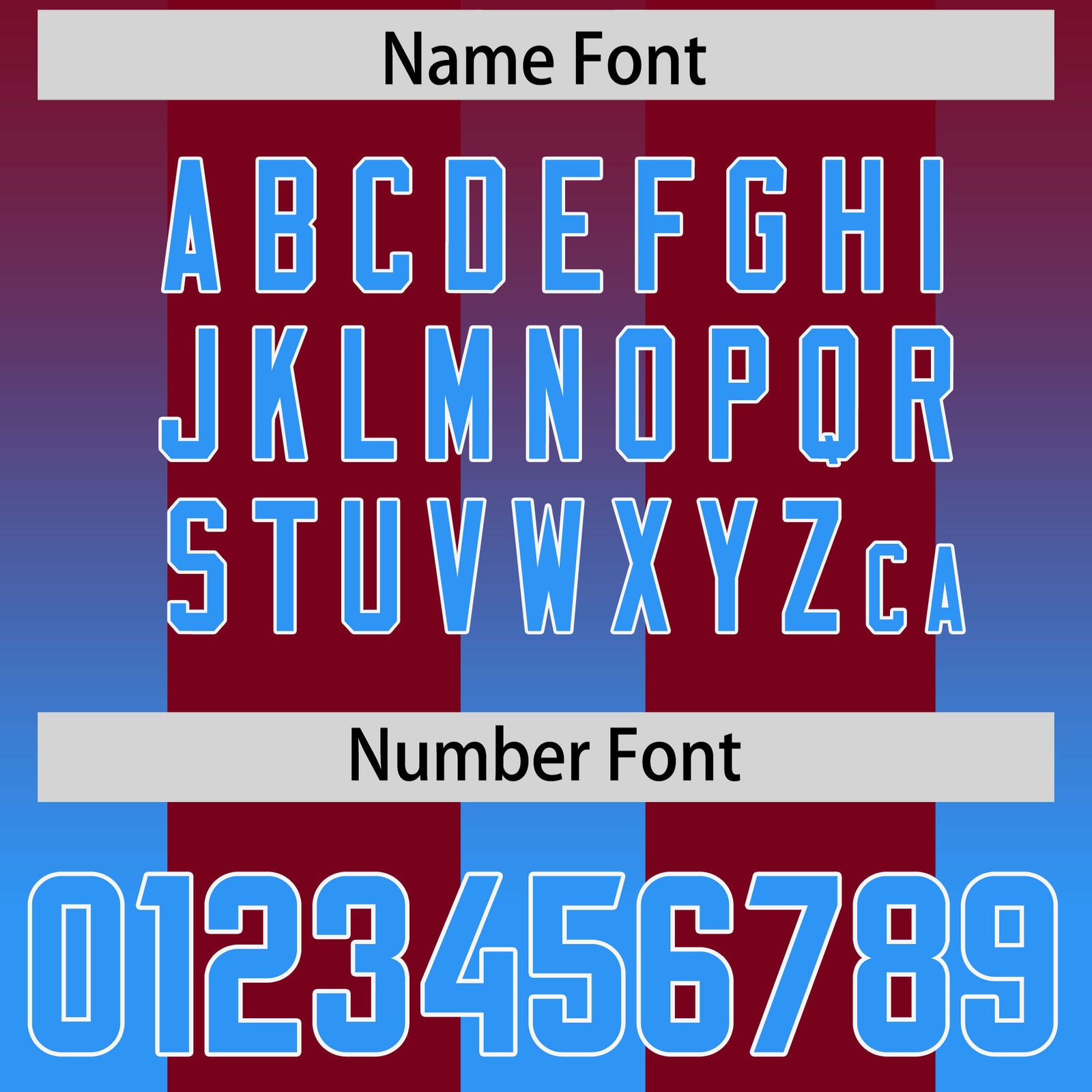 Custom Cardinal Light Blue Vertical Width Stripe Gradient Fashion Personalized Team Football Jersey