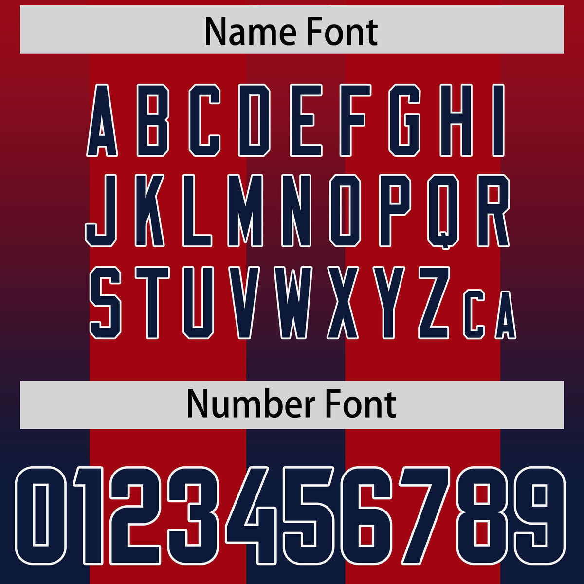 Custom Red Navy Vertical Width Stripe Gradient Fashion Personalized Team Football Jersey