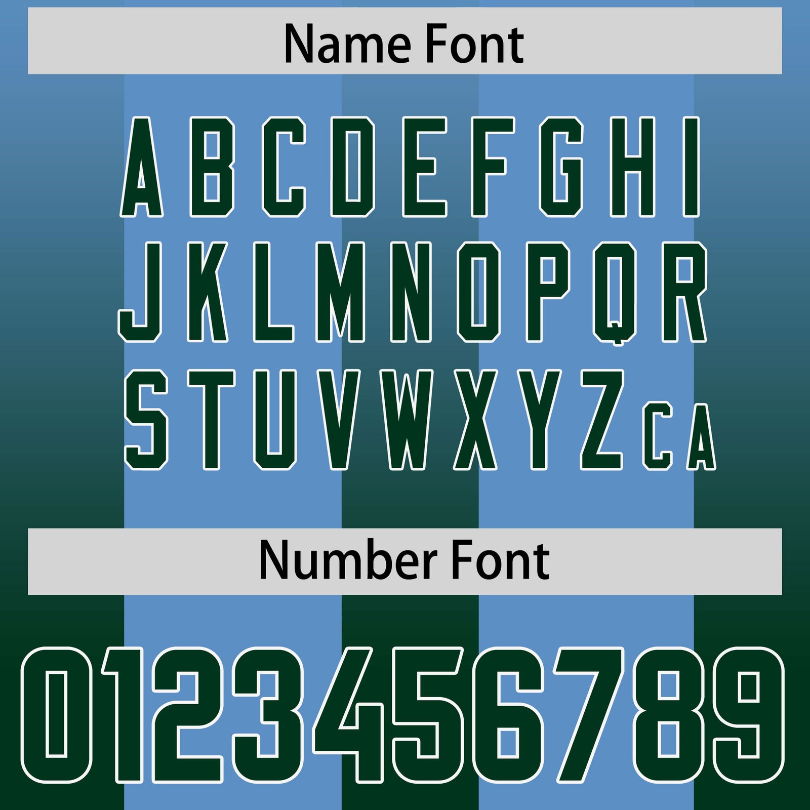 Custom Powder Blue Green Vertical Width Stripe Gradient Fashion Personalized Team Football Jersey