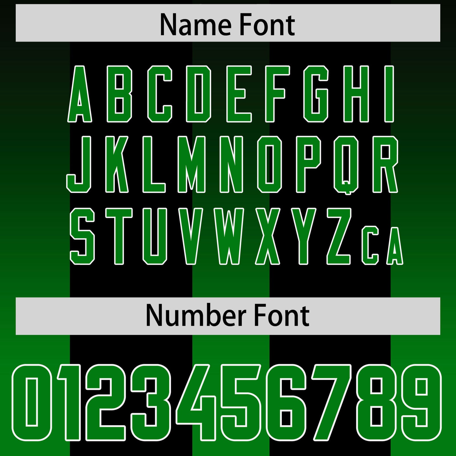 Custom Black Kelly Green Vertical Width Stripe Gradient Fashion Personalized Team Football Jersey