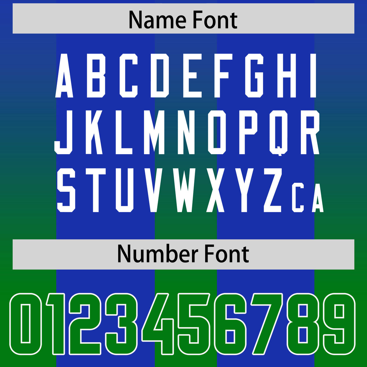 Custom Royal Kelly Green Vertical Width Stripe Gradient Fashion Personalized Team Football Jersey