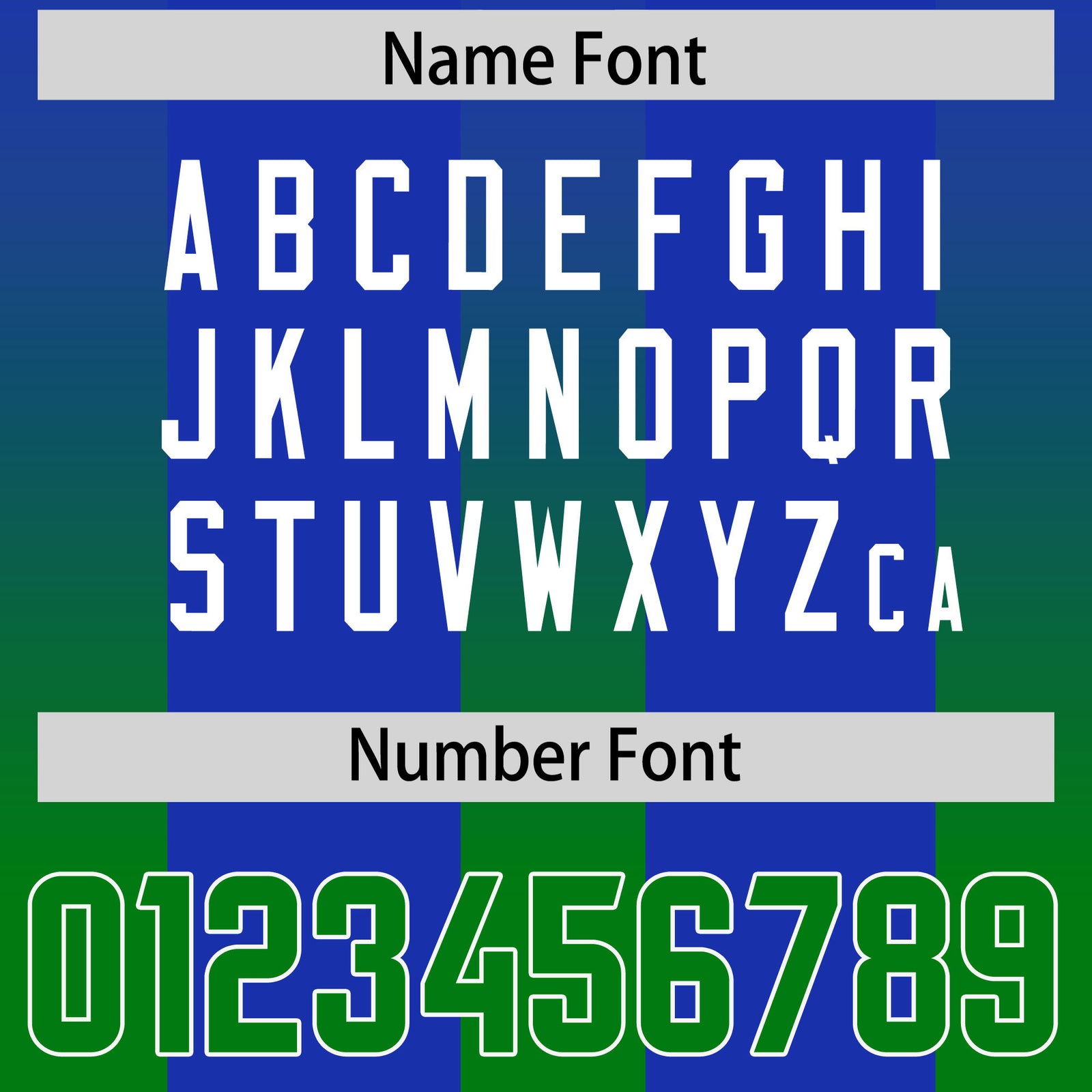 Custom Royal Kelly Green Vertical Width Stripe Gradient Fashion Personalized Team Football Jersey