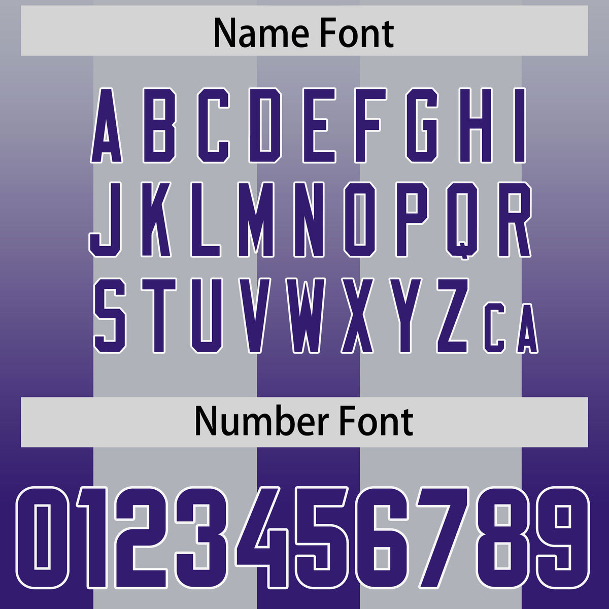 Custom Gray Purple Vertical Width Stripe Gradient Fashion Personalized Team Football Jersey