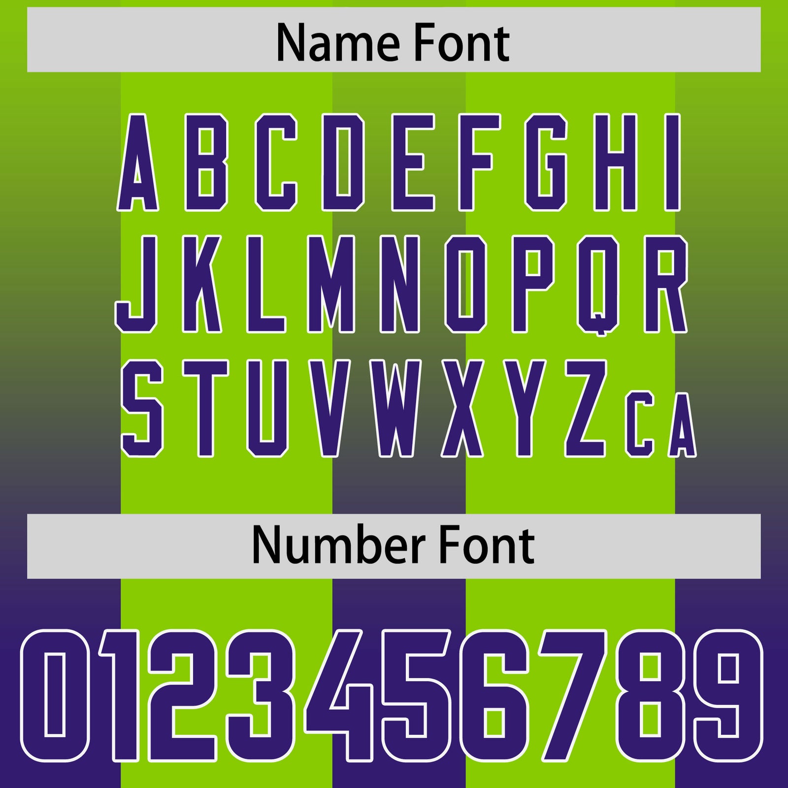 Custom Neon Green Purple Vertical Width Stripe Gradient Fashion Personalized Team Football Jersey