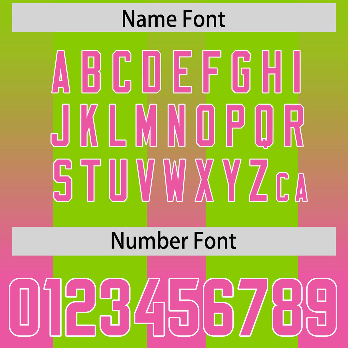 Custom Neon Green Pink Vertical Width Stripe Gradient Fashion Personalized Team Football Jersey