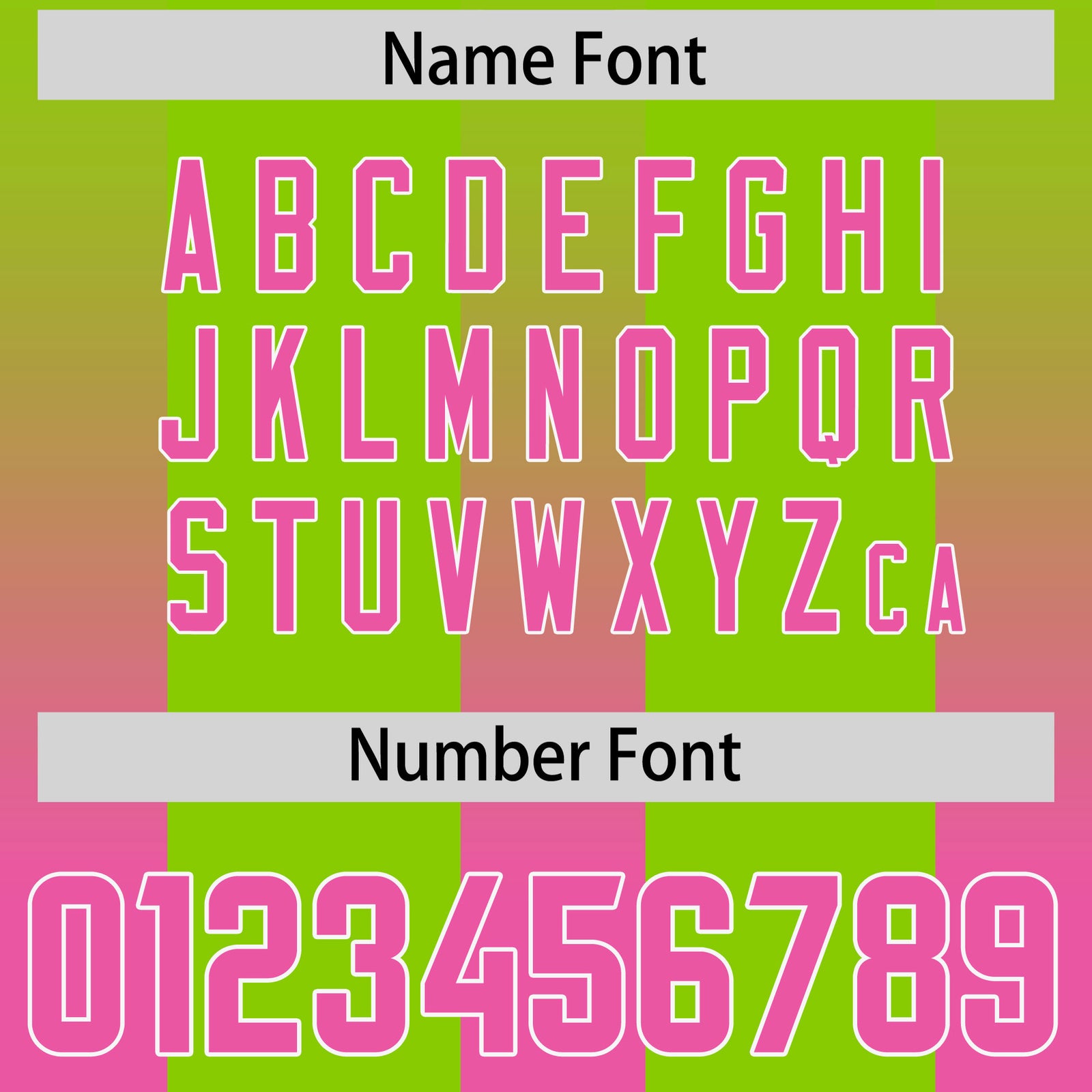 Custom Neon Green Pink Vertical Width Stripe Gradient Fashion Personalized Team Football Jersey