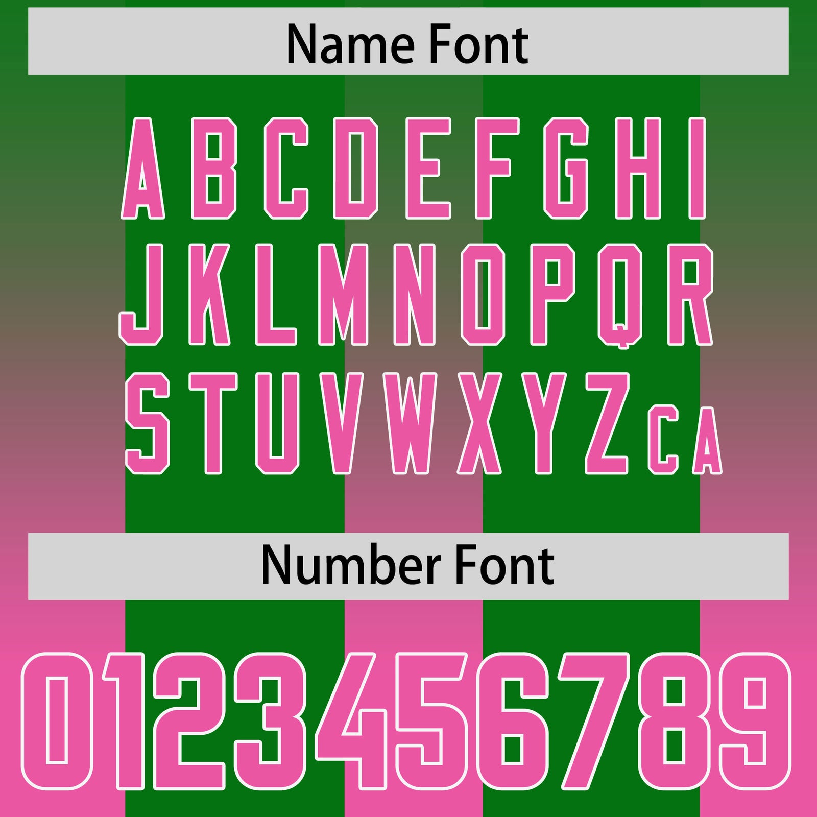 Custom Kelly Green Pink Vertical Width Stripe Gradient Fashion Personalized Team Football Jersey