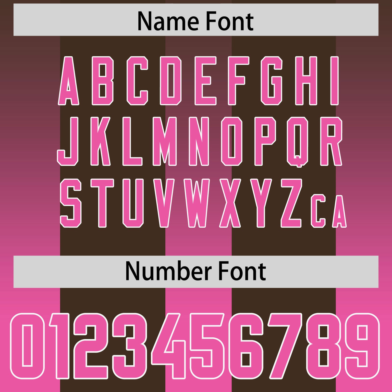 Custom Brown Pink Vertical Width Stripe Gradient Fashion Personalized Team Football Jersey