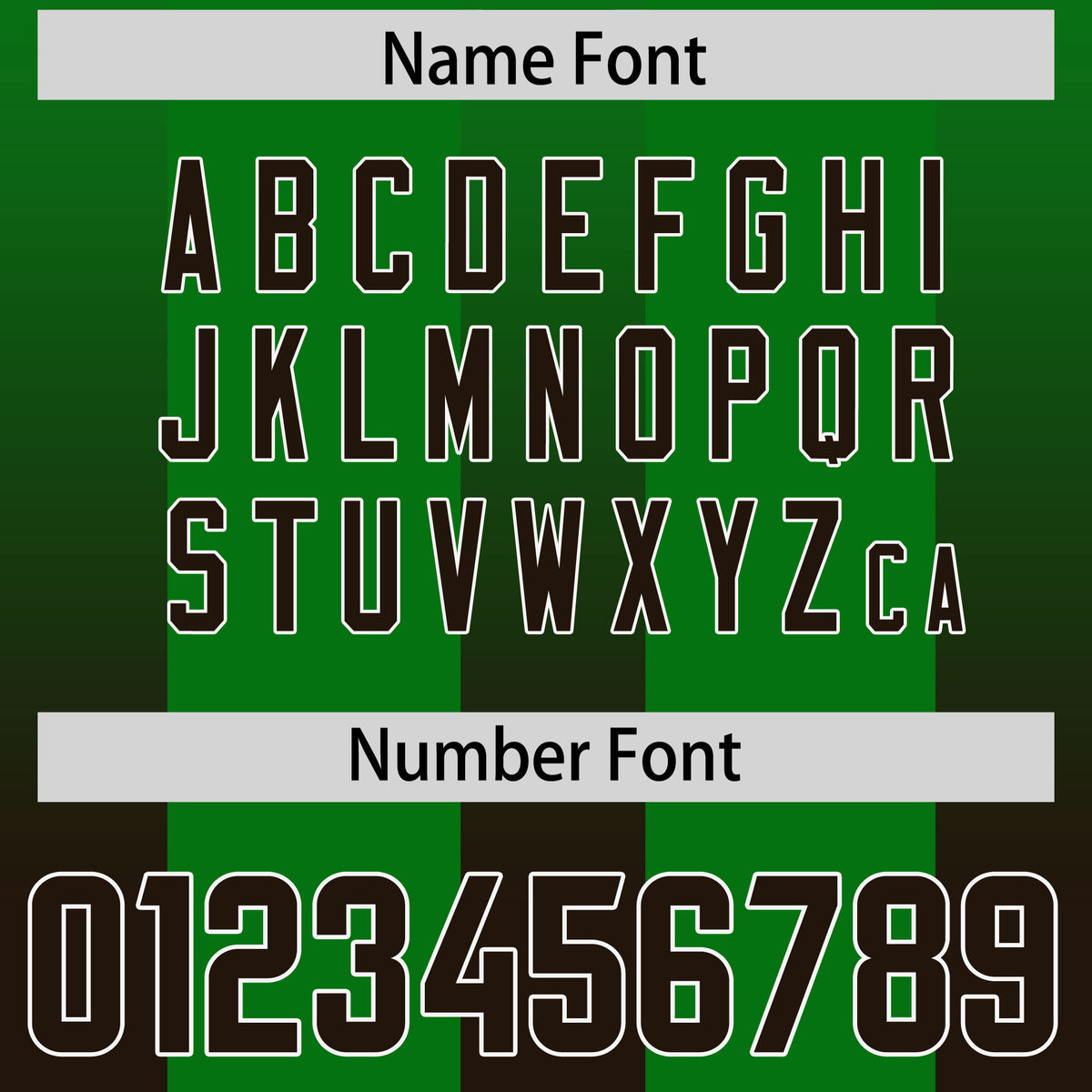 Custom Kelly Green Brown Vertical Width Stripe Gradient Fashion Personalized Team Football Jersey