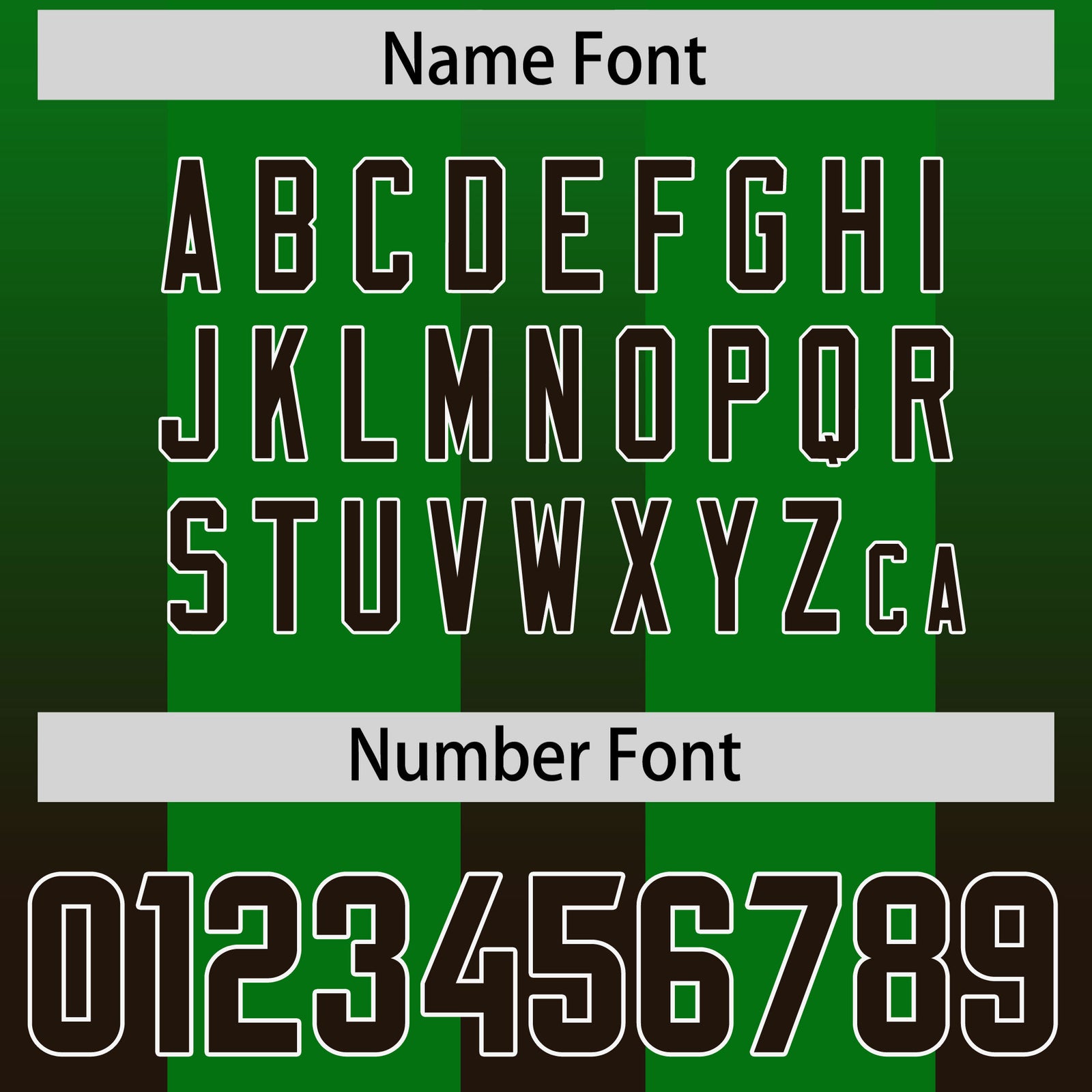 Custom Kelly Green Brown Vertical Width Stripe Gradient Fashion Personalized Team Football Jersey